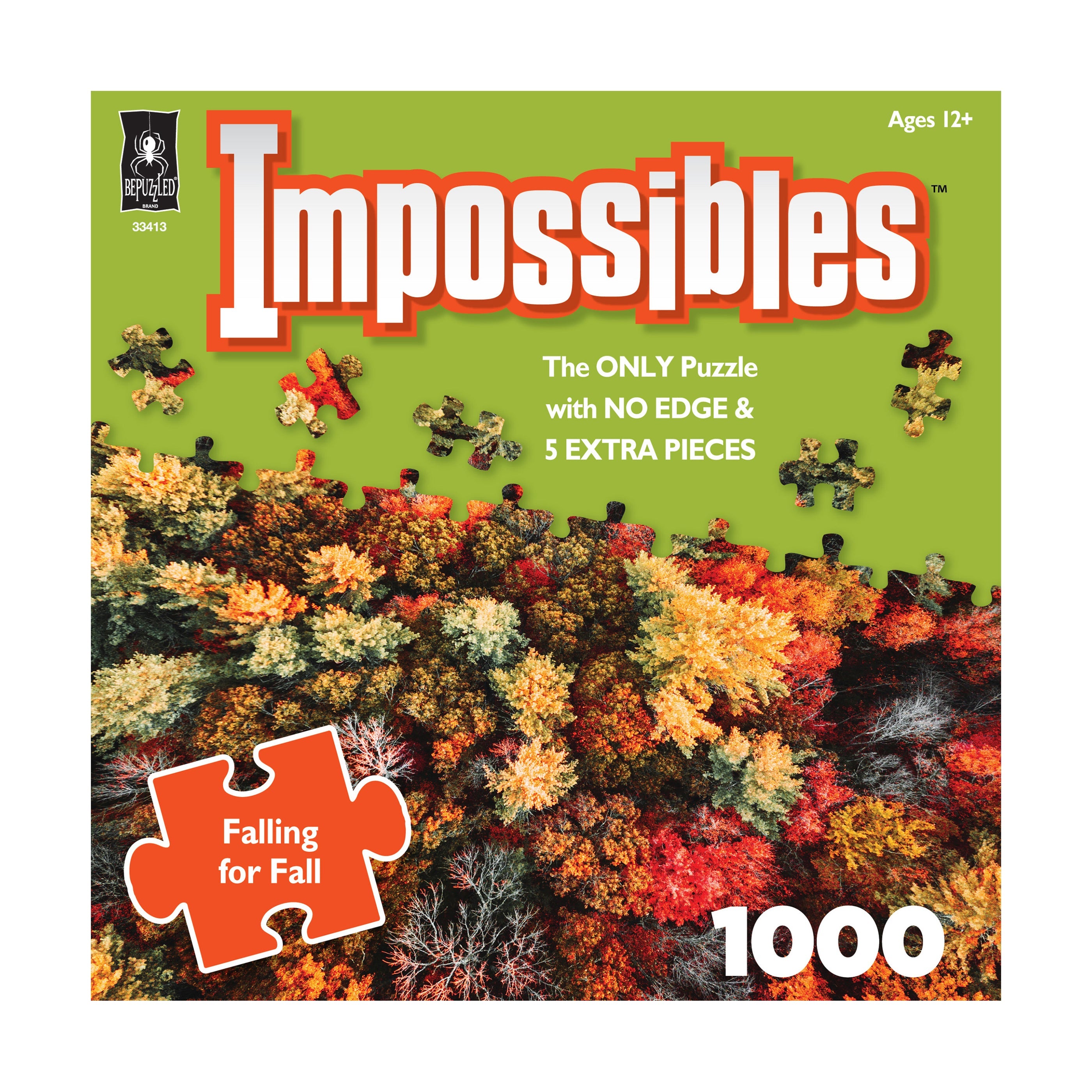  BePuzzled Impossibles Puzzle - Falling for Fall: 1000 Pcs - Multi-color - Bonton