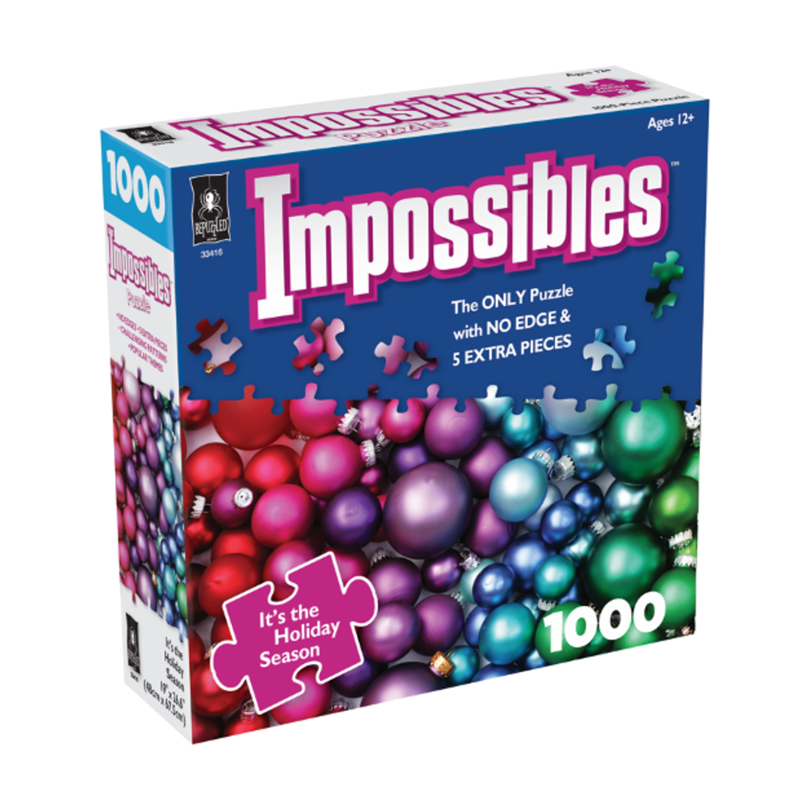  BePuzzled Impossibles Puzzle - It's the Holiday Season: 1000 Pcs - Multi-color - Bonton