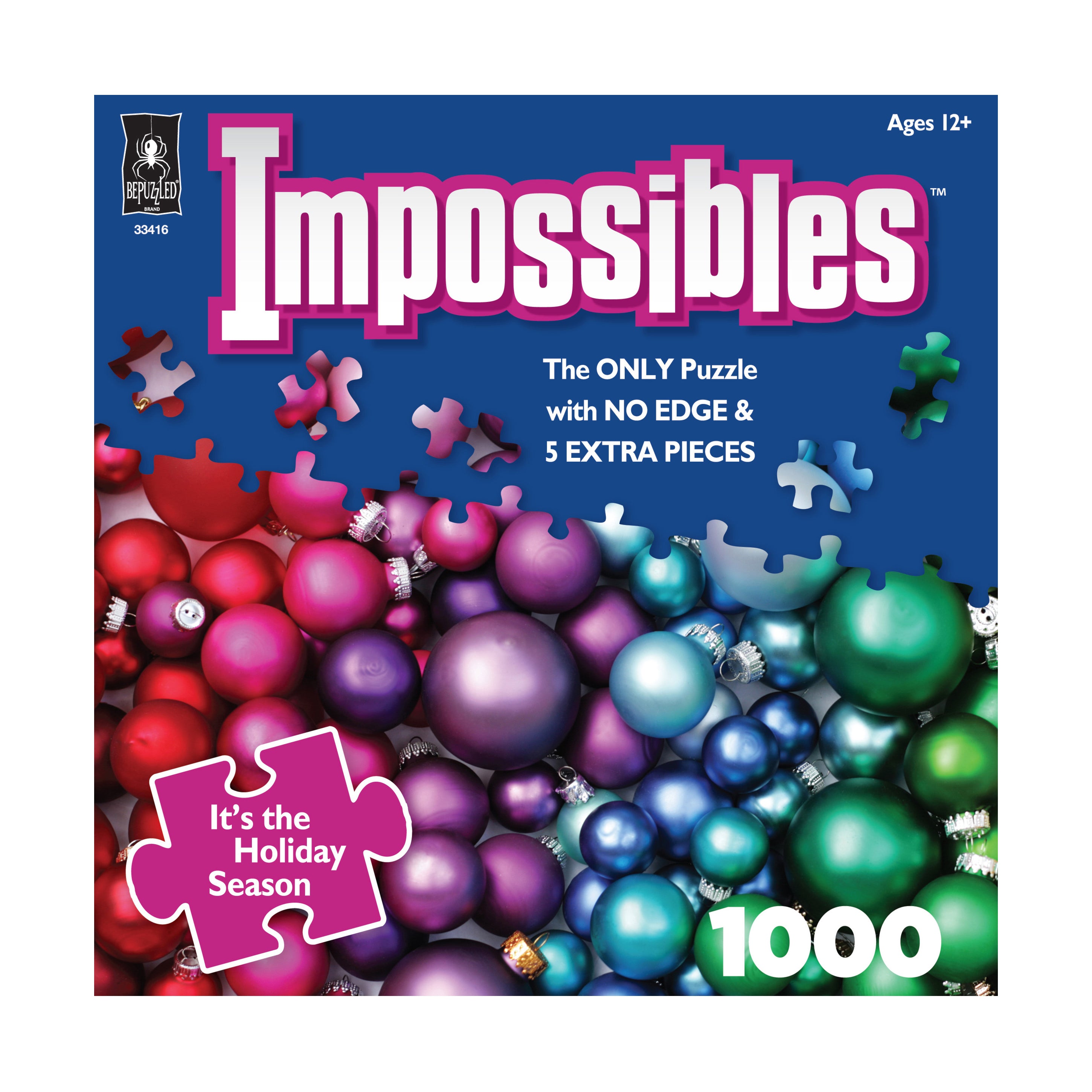  BePuzzled Impossibles Puzzle - It's the Holiday Season: 1000 Pcs - Multi-color - Bonton