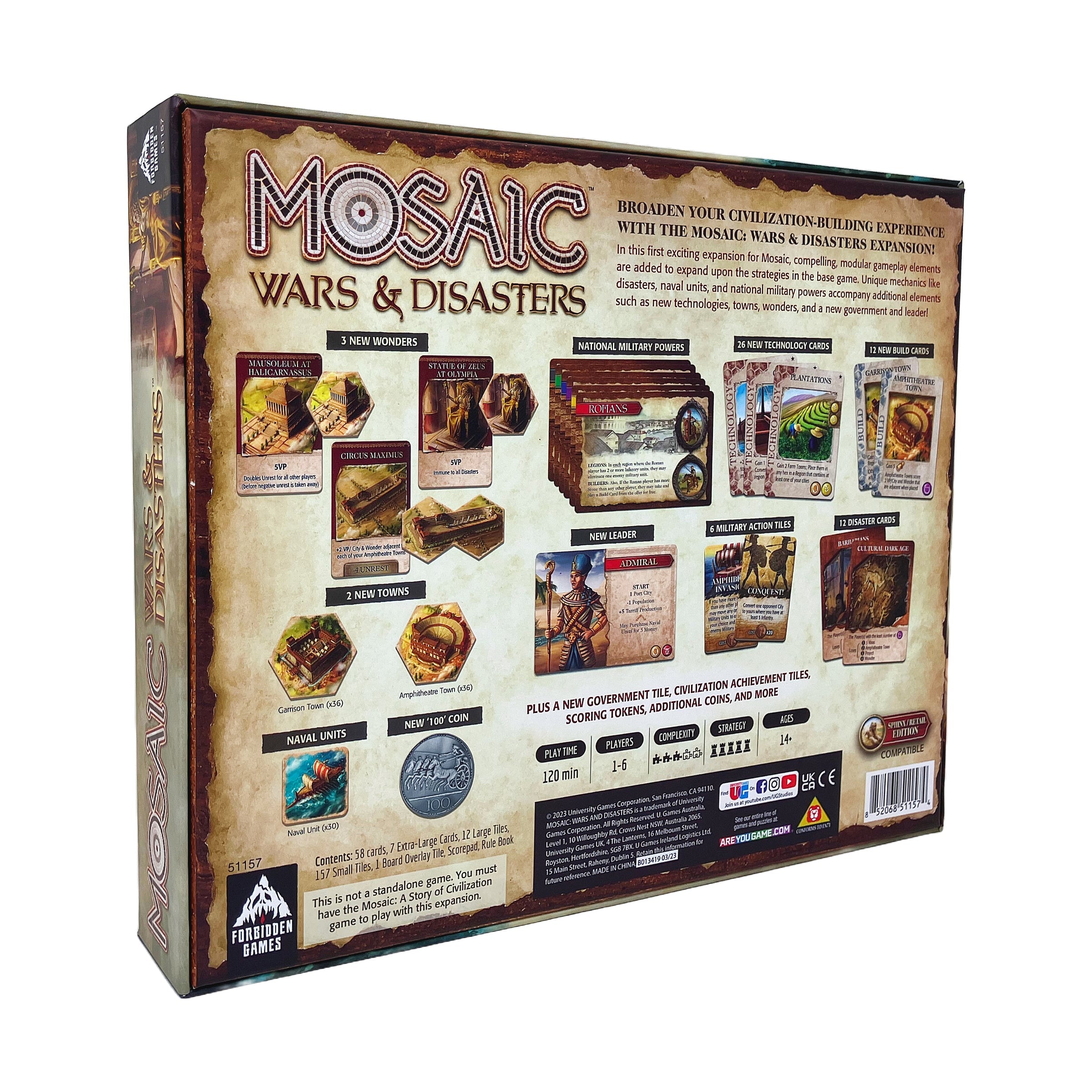  Forbidden Games Mosaic: Wars & Disasters Expansion - Sphinx/Retail Edition - Multi-color - Bonton