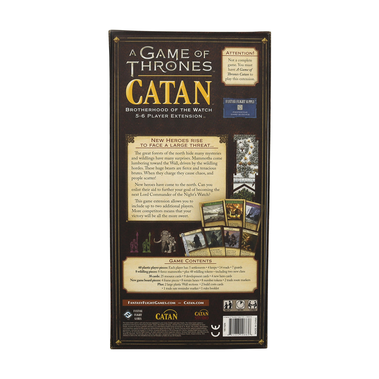  A Game of Thrones Catan: Brotherhood of the Watch 5-6 Player Extension - Multicolor - Bonton