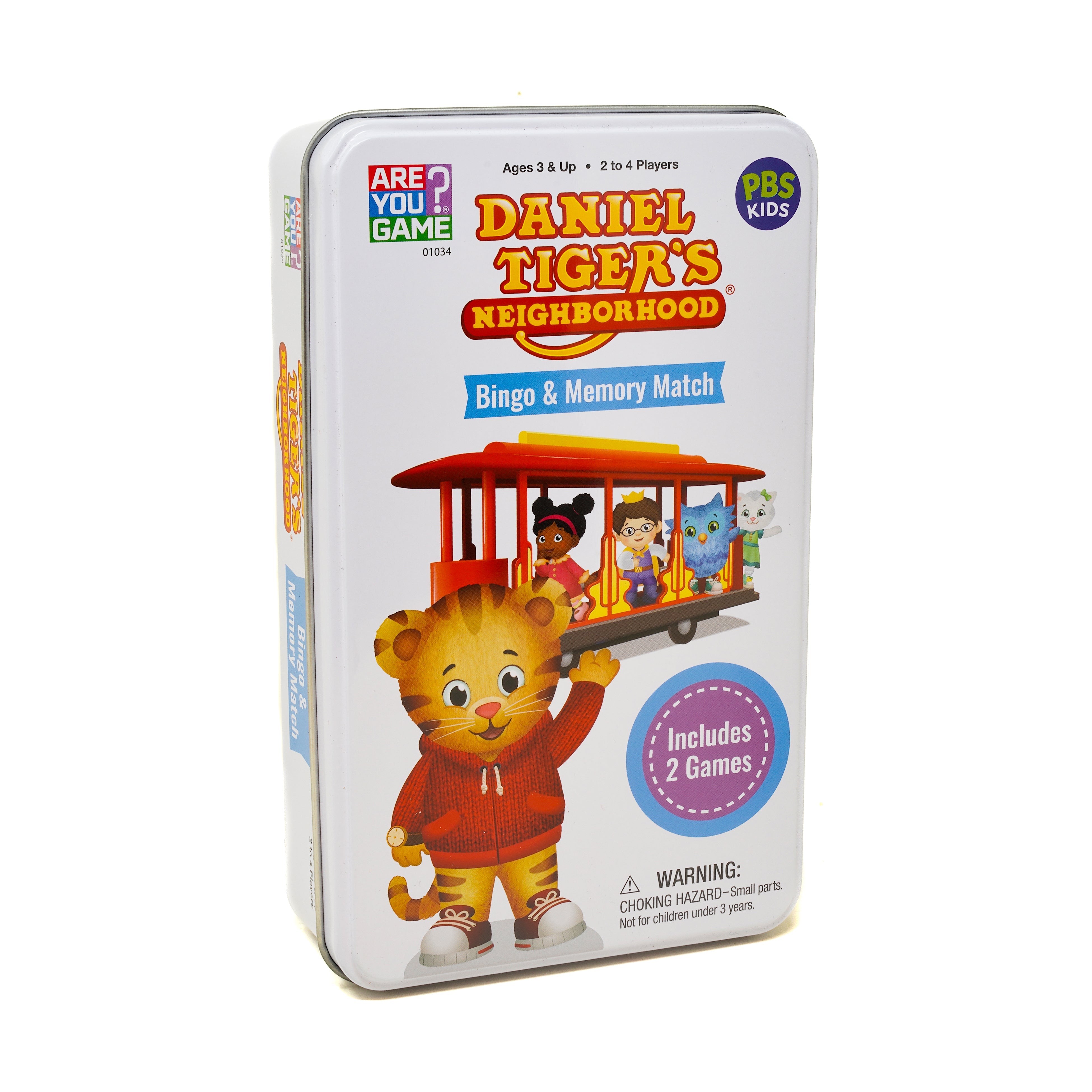  AreYouGame.com Daniel Tiger's Neighborhood Bingo & Memory Match Tin - Multi-color - Bonton