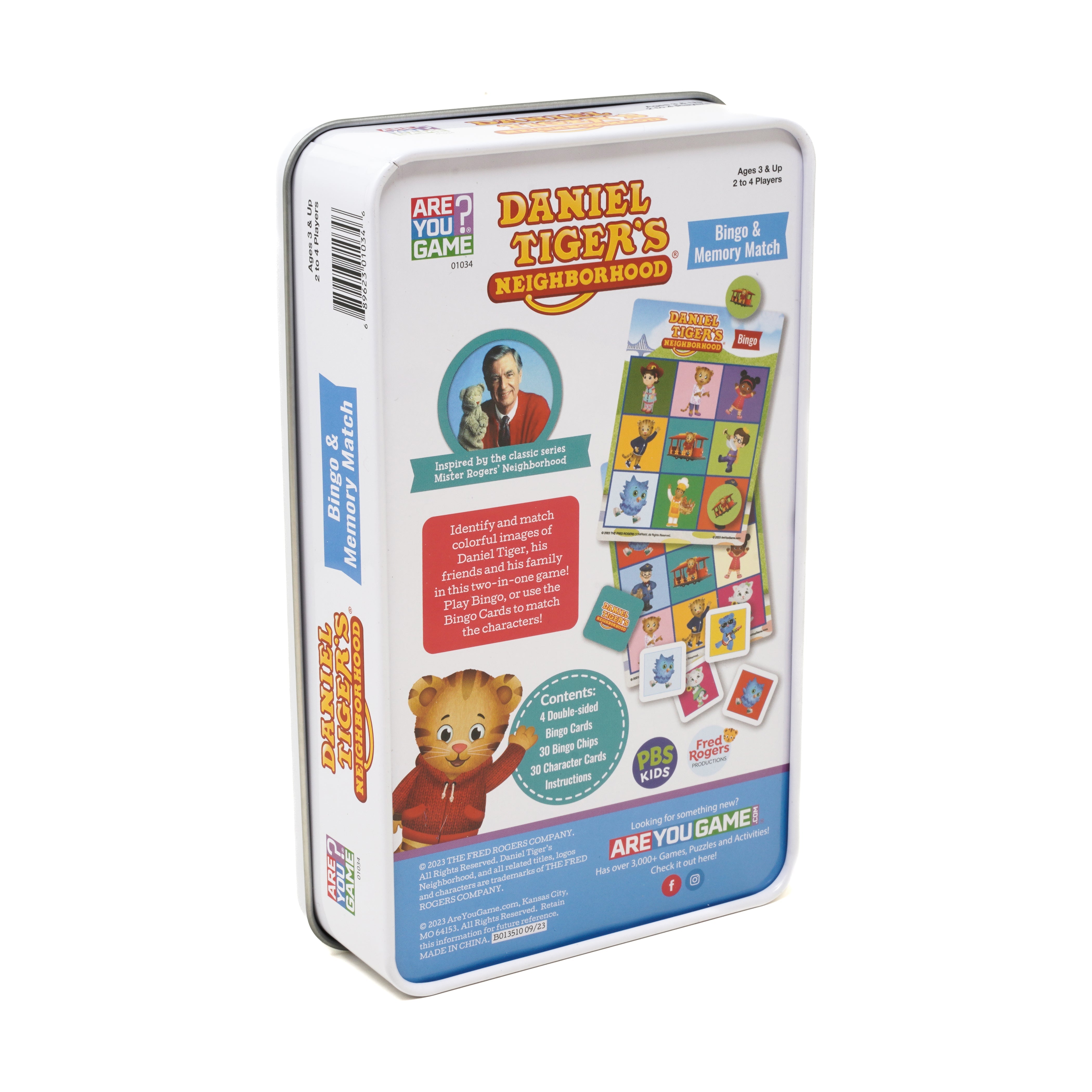  AreYouGame.com Daniel Tiger's Neighborhood Bingo & Memory Match Tin - Multi-color - Bonton