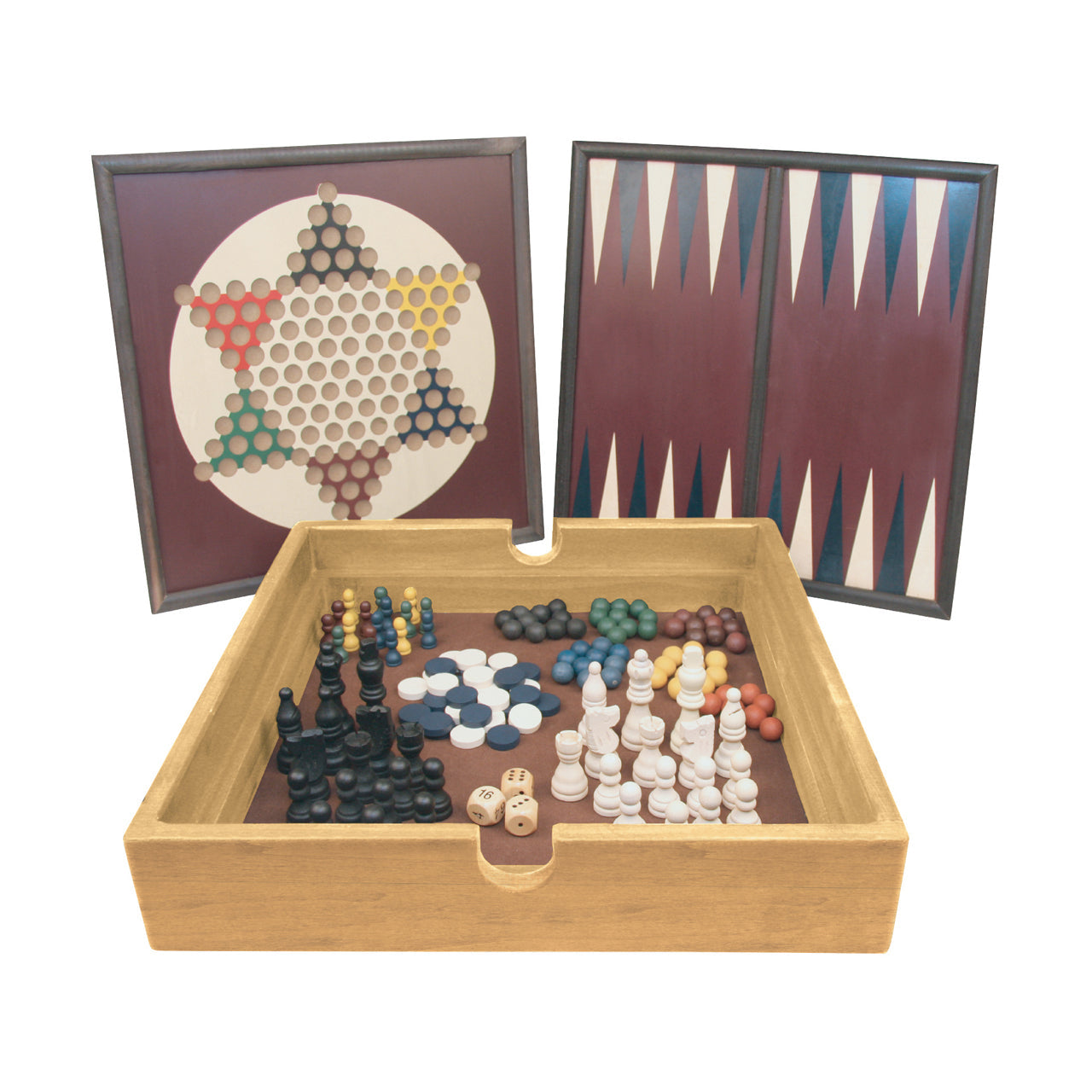  5-in-1 Wood Game Set - Multicolor - Bonton