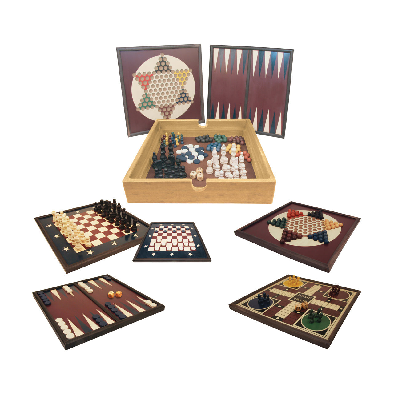  5-in-1 Wood Game Set - Multicolor - Bonton