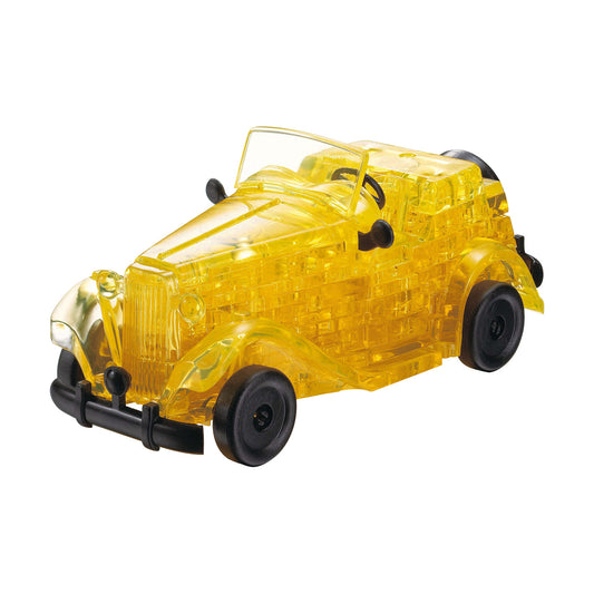 3D Crystal Puzzle - Classic Car (Yellow): 53 Pcs