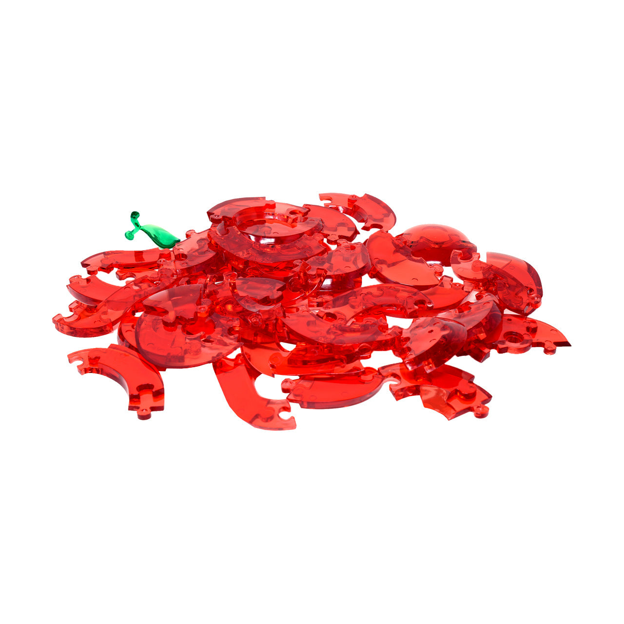  3D Crystal Puzzle - Apple (Red): 44 Pcs - Multicolor - Bonton