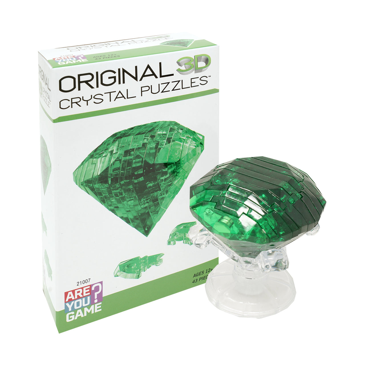  3D Crystal Puzzle - Emerald: 43 Pcs - Multicolor - Bonton