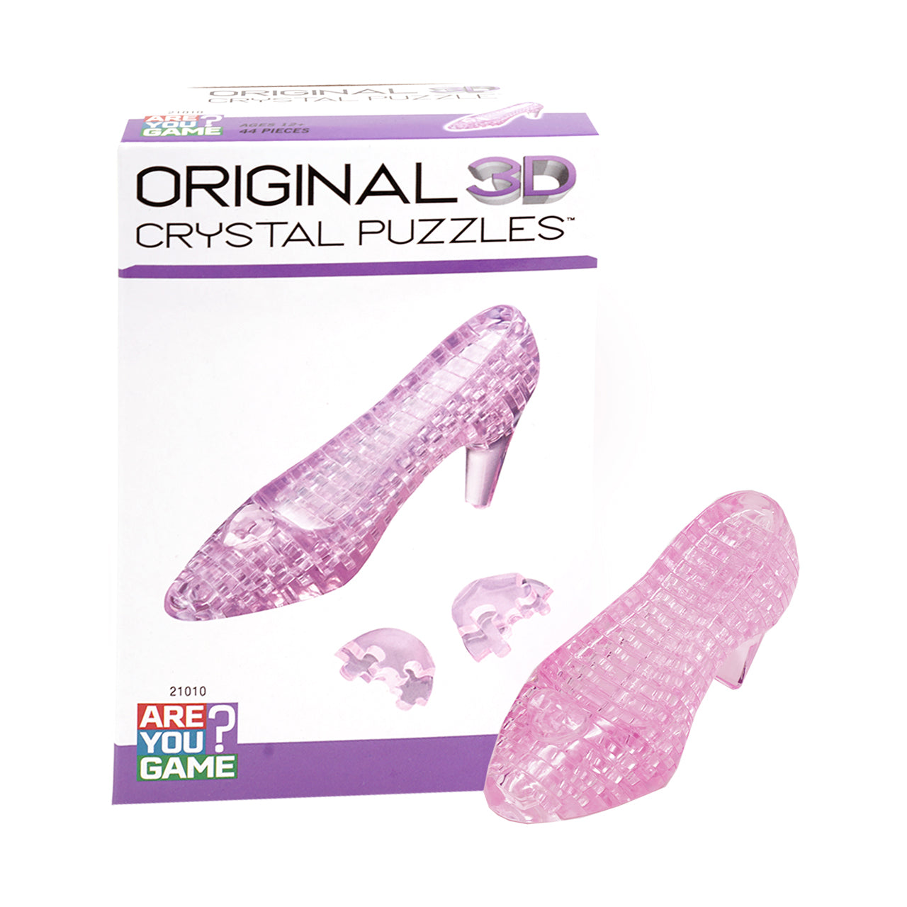  3D Crystal Puzzle - Slipper (Pink): 44 Pcs - Multicolor - Bonton