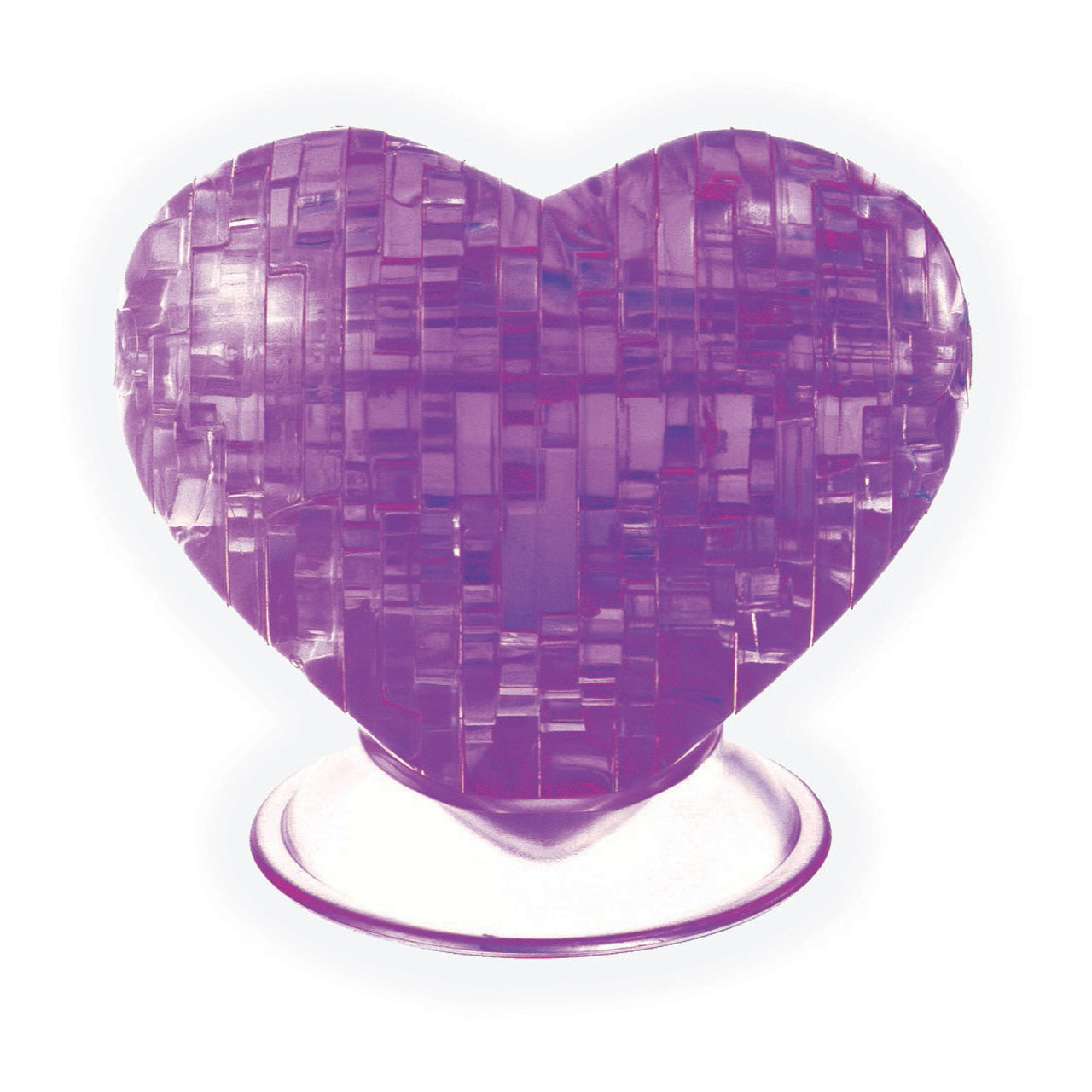  3D Crystal Puzzle - Heart (Purple): 46 Pcs - Multicolor - Bonton