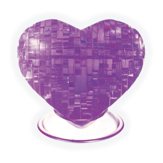 3D Crystal Puzzle - Heart (Purple): 46 Pcs