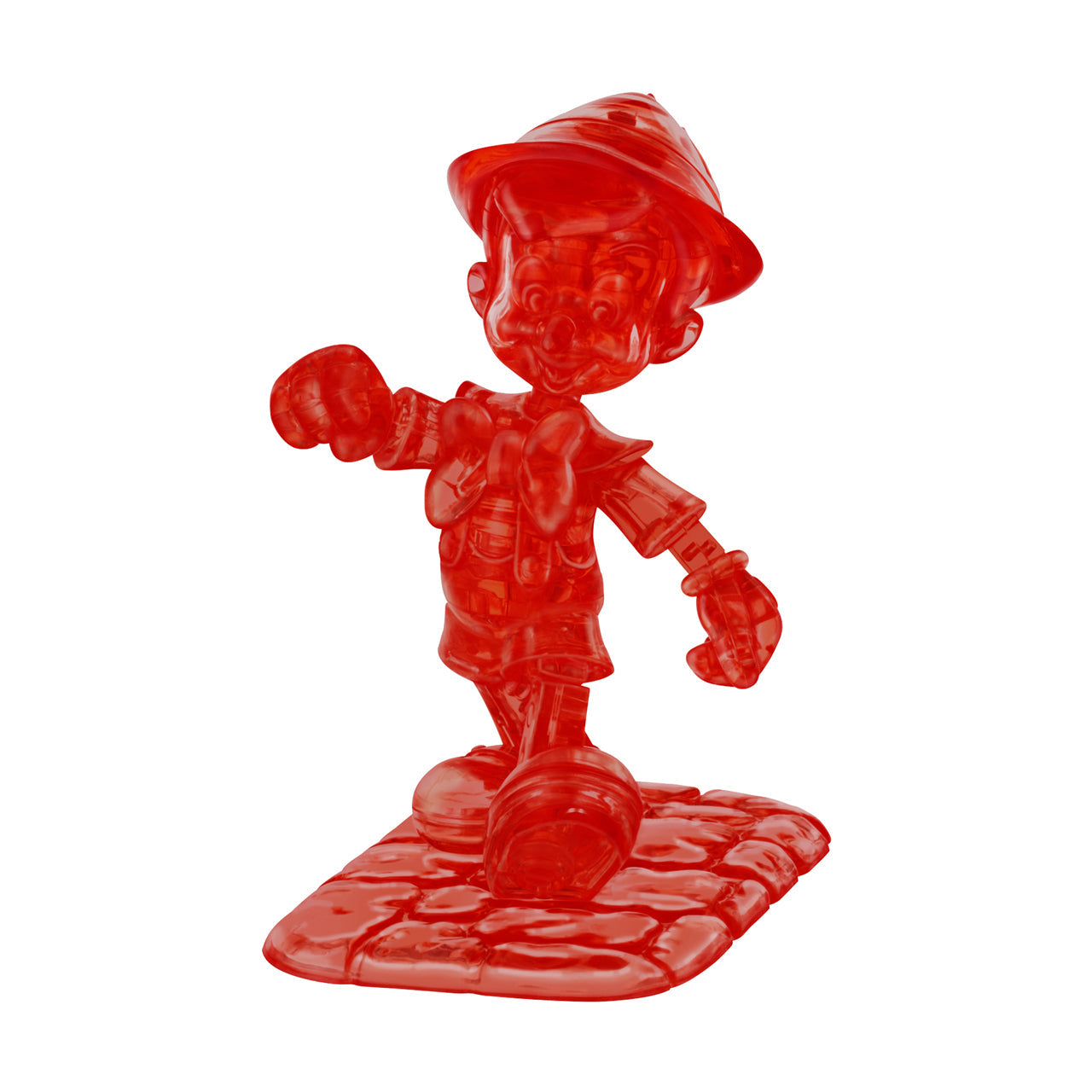  3D Crystal Puzzle - Disney Pinocchio (Red): 38 Pcs - Multicolor - Bonton