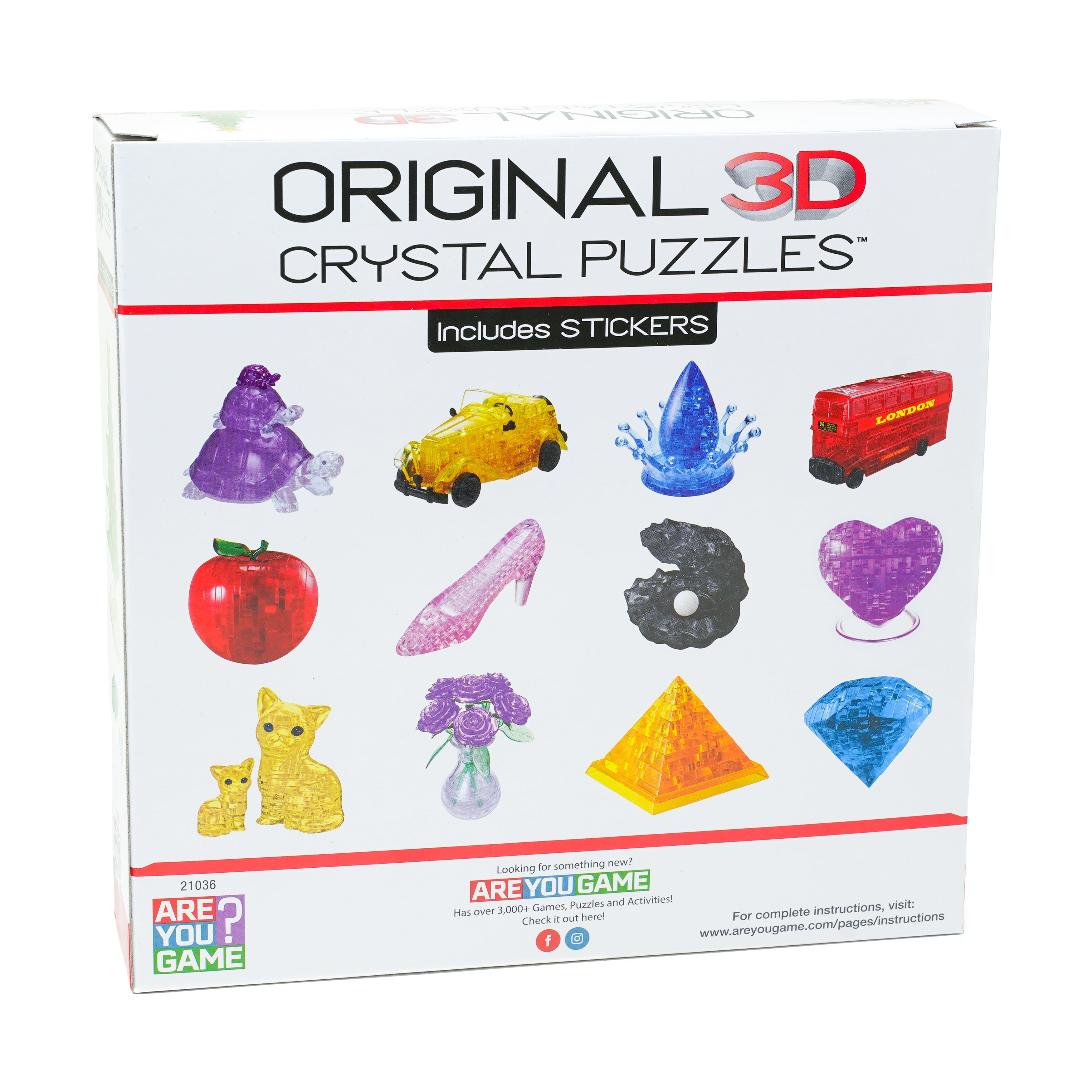  AreYouGame.com 3D Crystal Puzzle - Christmas Tree: 69 Pcs - Multi-color - Bonton