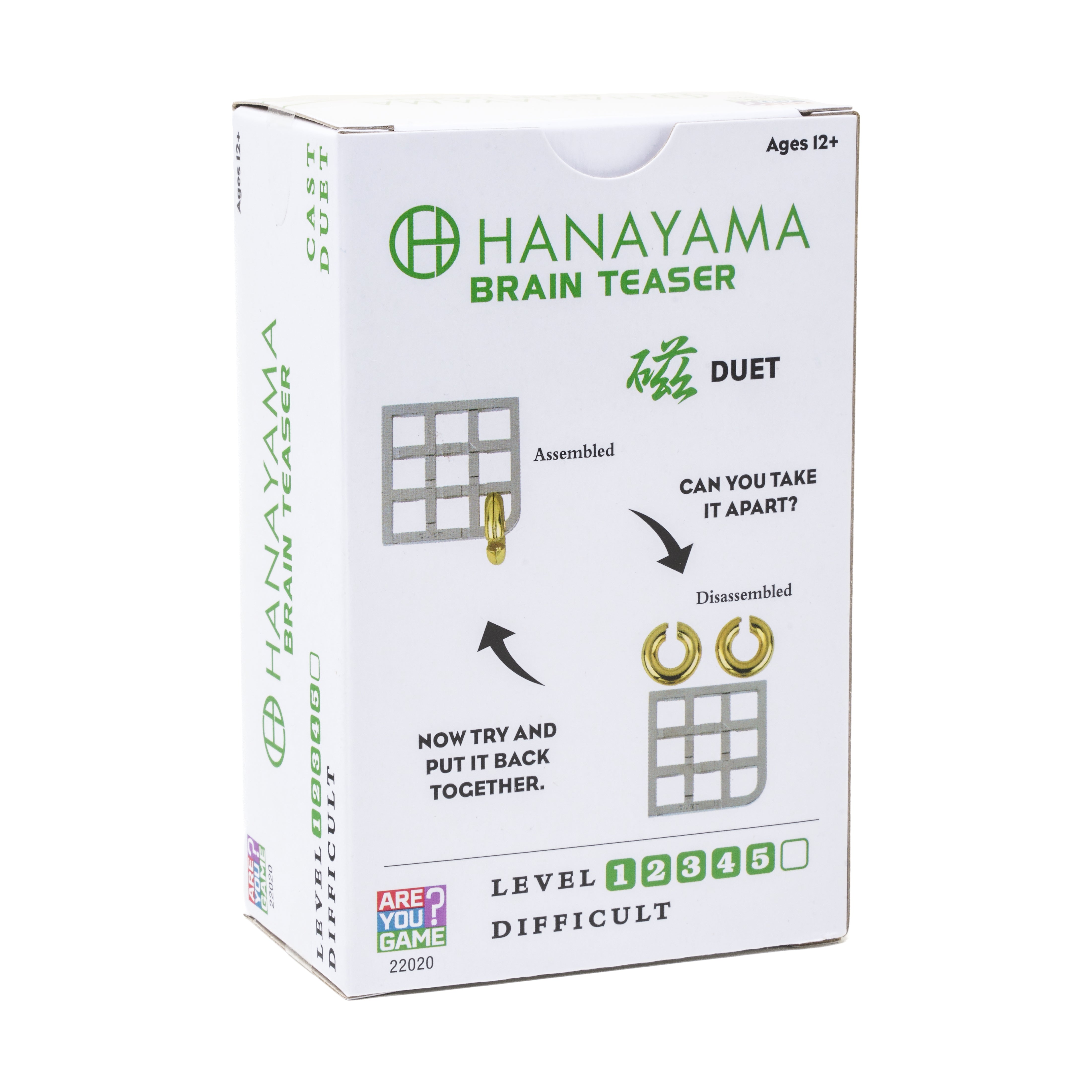  AreYouGame.com Hanayama Level 5 Cast Puzzle - Duet - Multi-color - Bonton