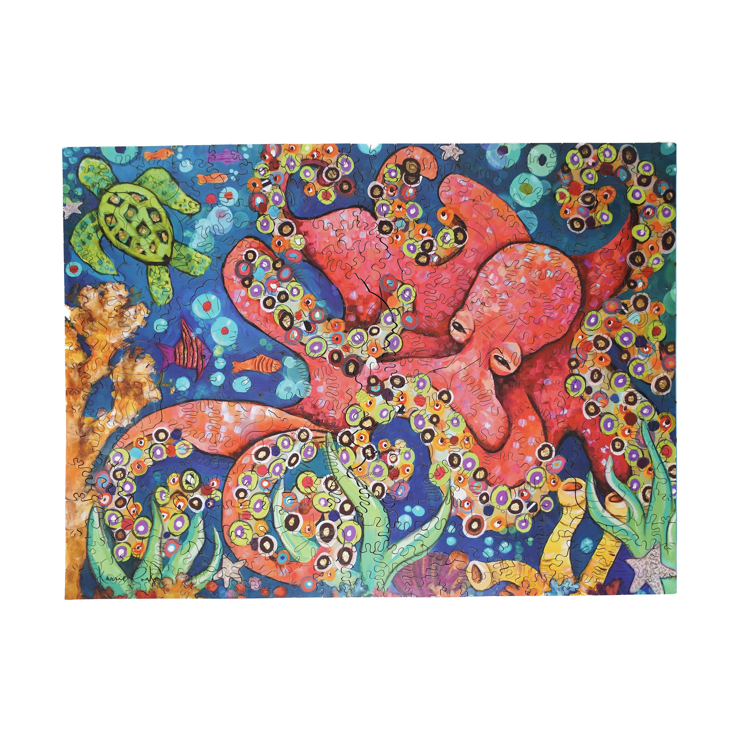  AreYouGame.com Wooden Jigsaw Puzzle - Octo-Love: 331 Pcs - Multi-color - Bonton