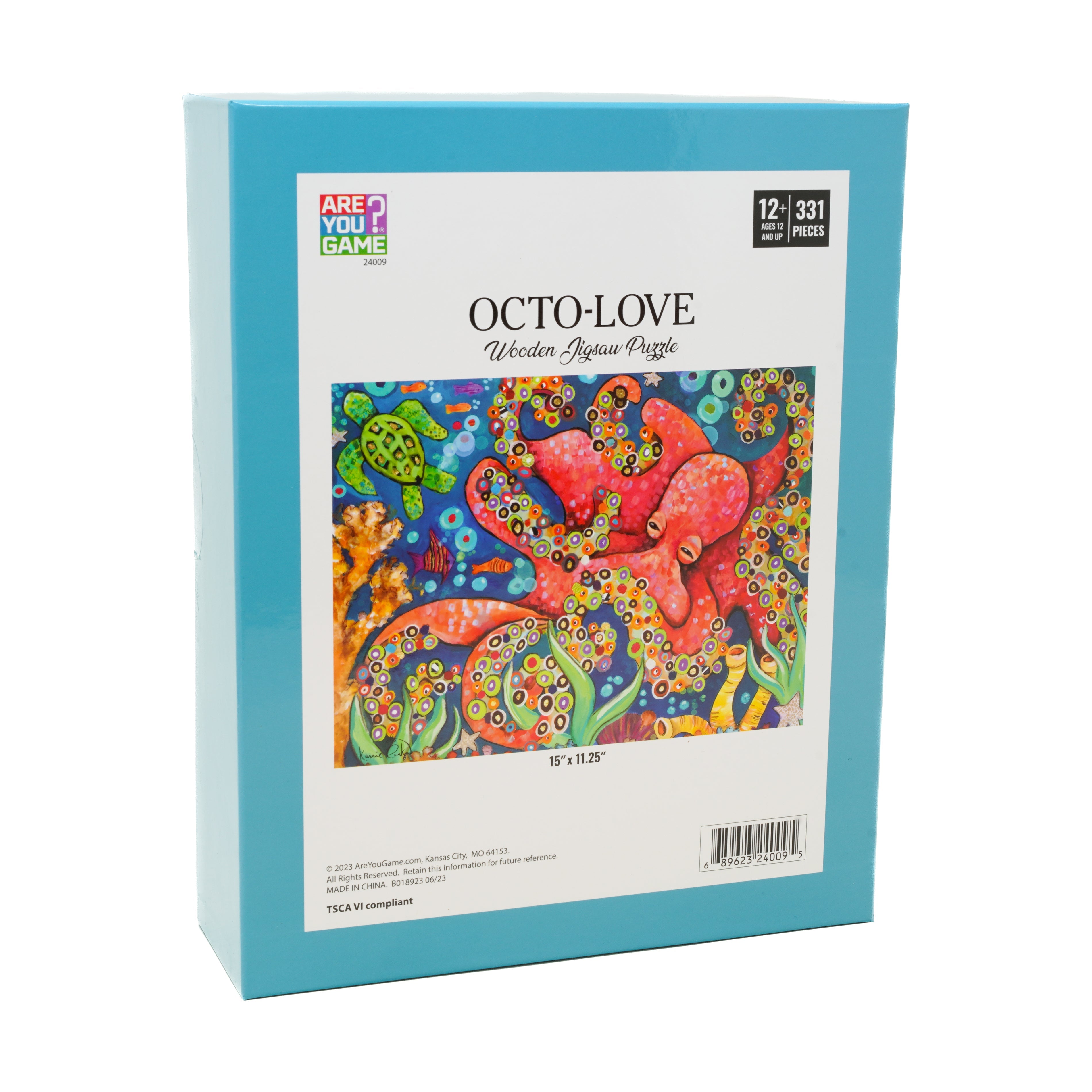  AreYouGame.com Wooden Jigsaw Puzzle - Octo-Love: 331 Pcs - Multi-color - Bonton