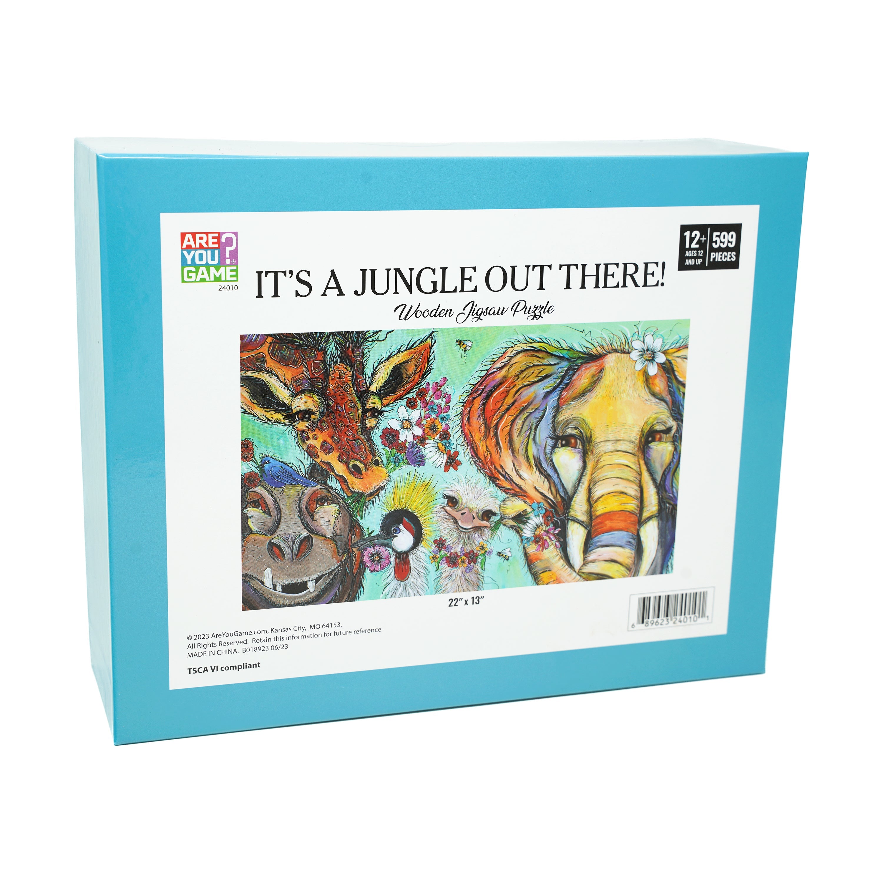  Wooden Jigsaw Puzzle - It's a Jungle Out There!: 599 Pcs - Multi-color - Bonton