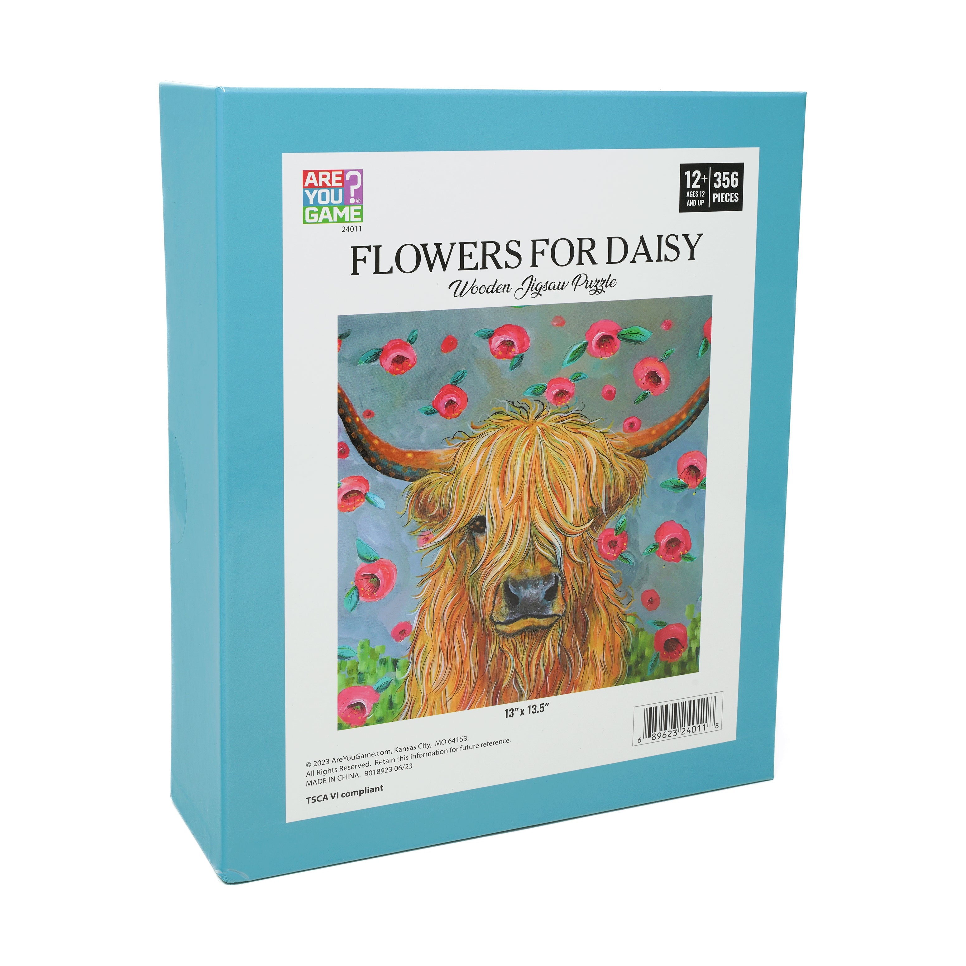  AreYouGame.com Wooden Jigsaw Puzzle - Flowers for Daisy: 356 Pcs - Multi-color - Bonton