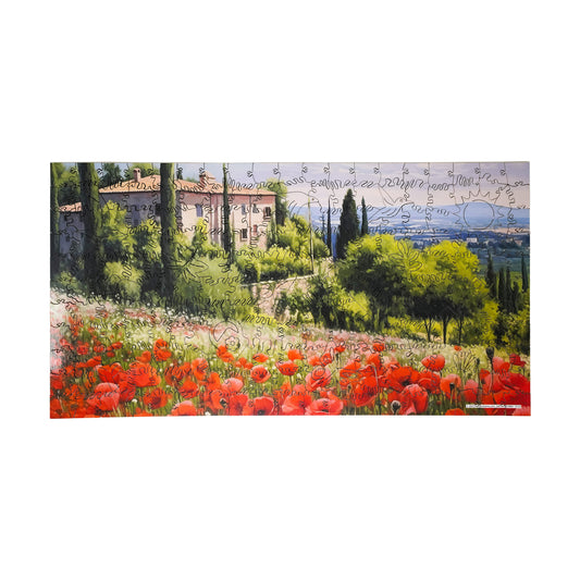 Wooden-Jigsaw-Puzzle-Poppy-Field-in-Full-Sun-221-Pcs-Multi-color-One-Size