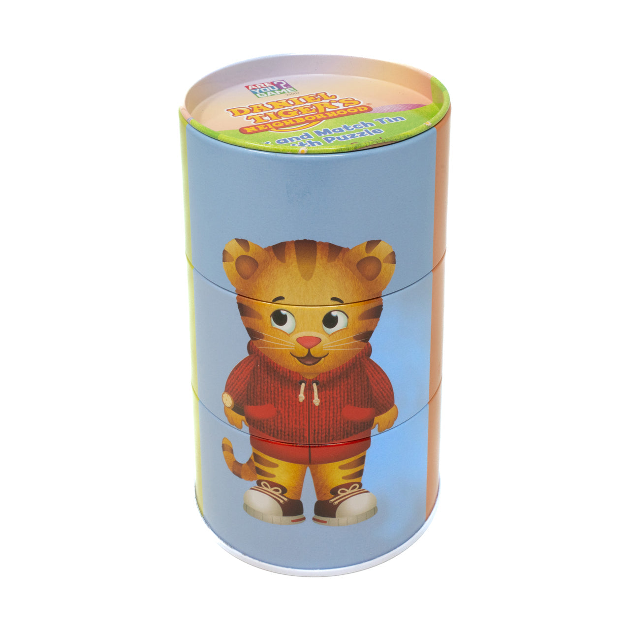  Daniel Tiger's Neighborhood Mix and Match Tin with Puzzle:24 Pcs - Multicolor - Bonton