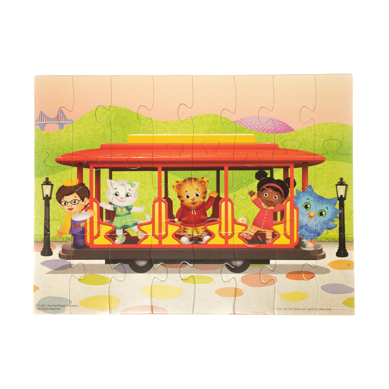  Daniel Tiger's Neighborhood Mix and Match Tin with Puzzle:24 Pcs - Multicolor - Bonton