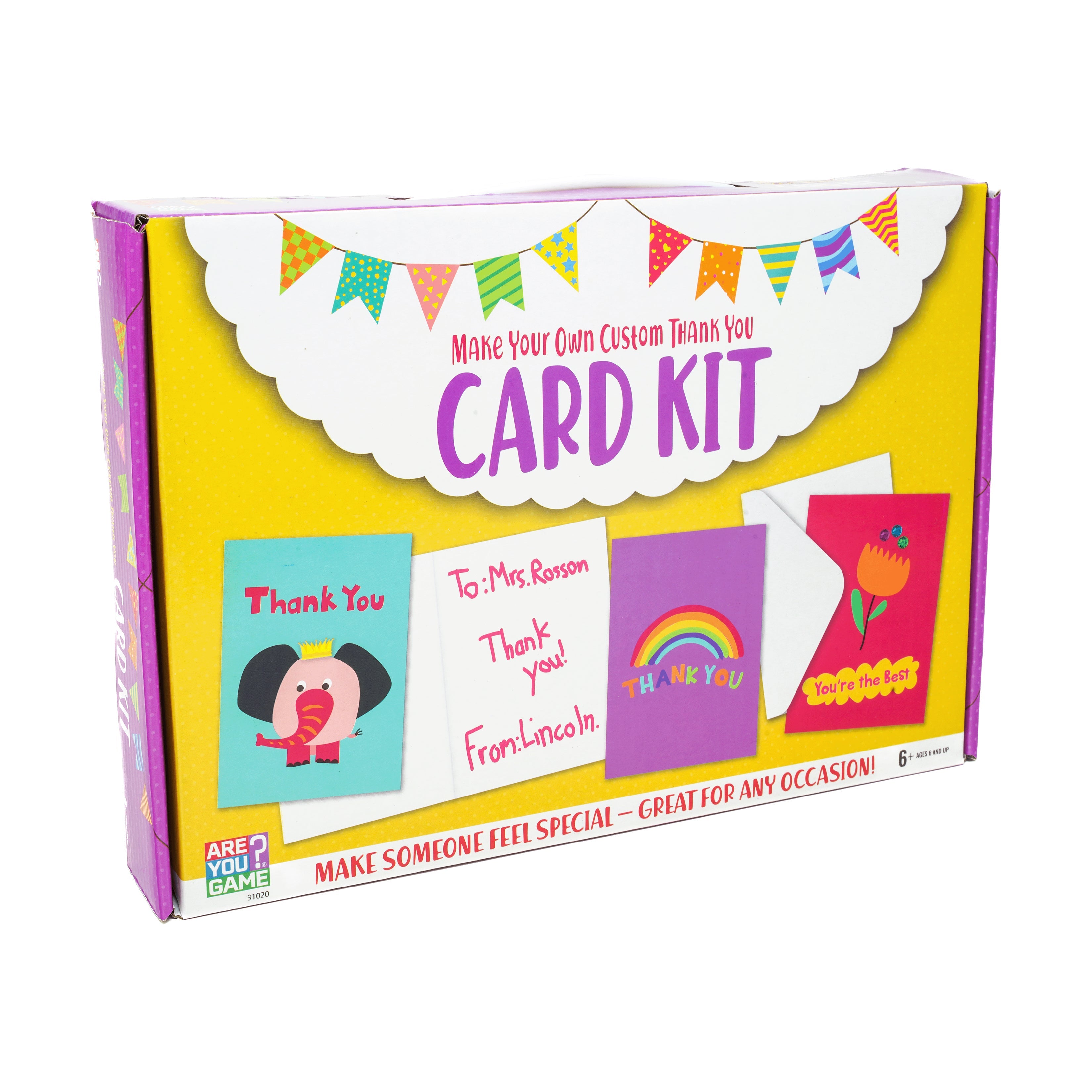  AreYouGame.com Make Your Own Custom Thank You Card Kit - Multi-color - Bonton