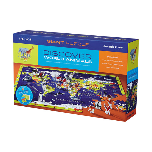 Discover the World Puzzle + Play Floor Puzzle: 100 Pcs