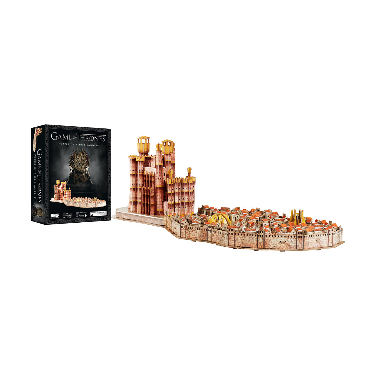  4D Cityscape Game of Thrones: Kings Landing 3D Puzzle: 260 Pcs - Multicolor - Bonton