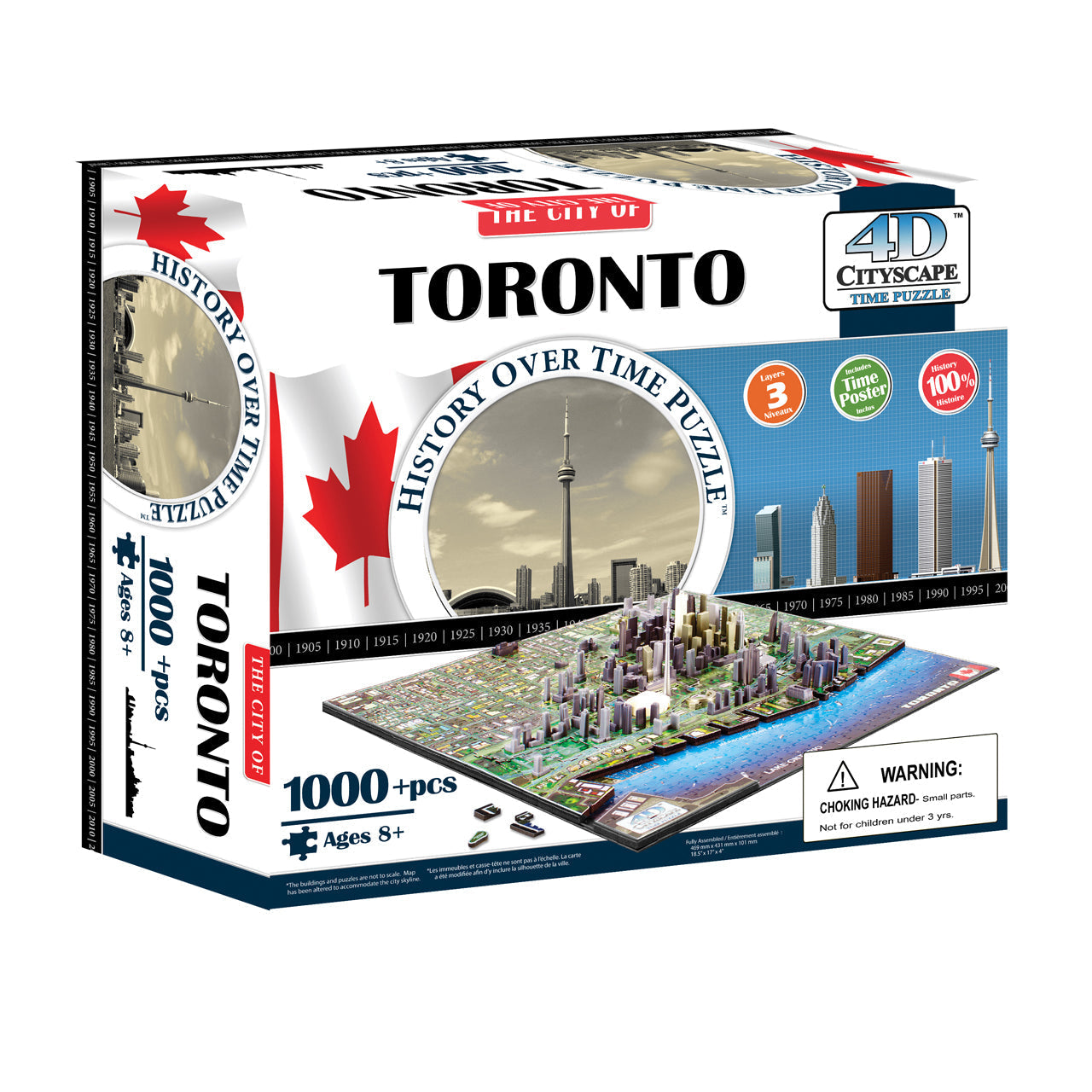  4D Cityscape Time Puzzle - Toronto, Canada - Multicolor - Bonton