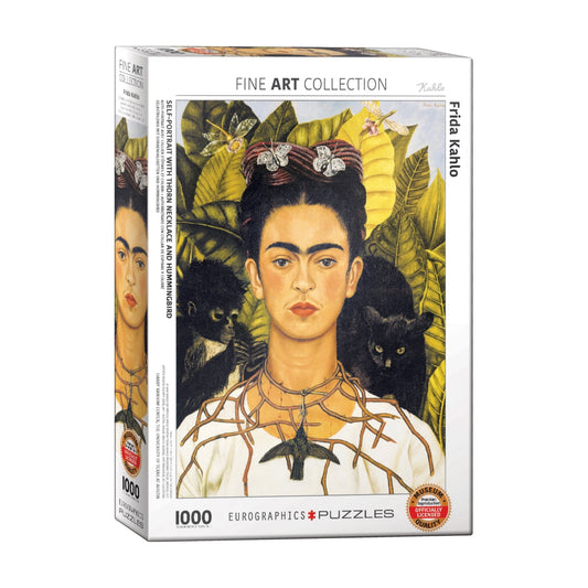 Frida-Kahlo-Self-Portrait-with-Thorn-Necklace-and-Hummingbird-1000-Pcs-Multi-color-One-Size