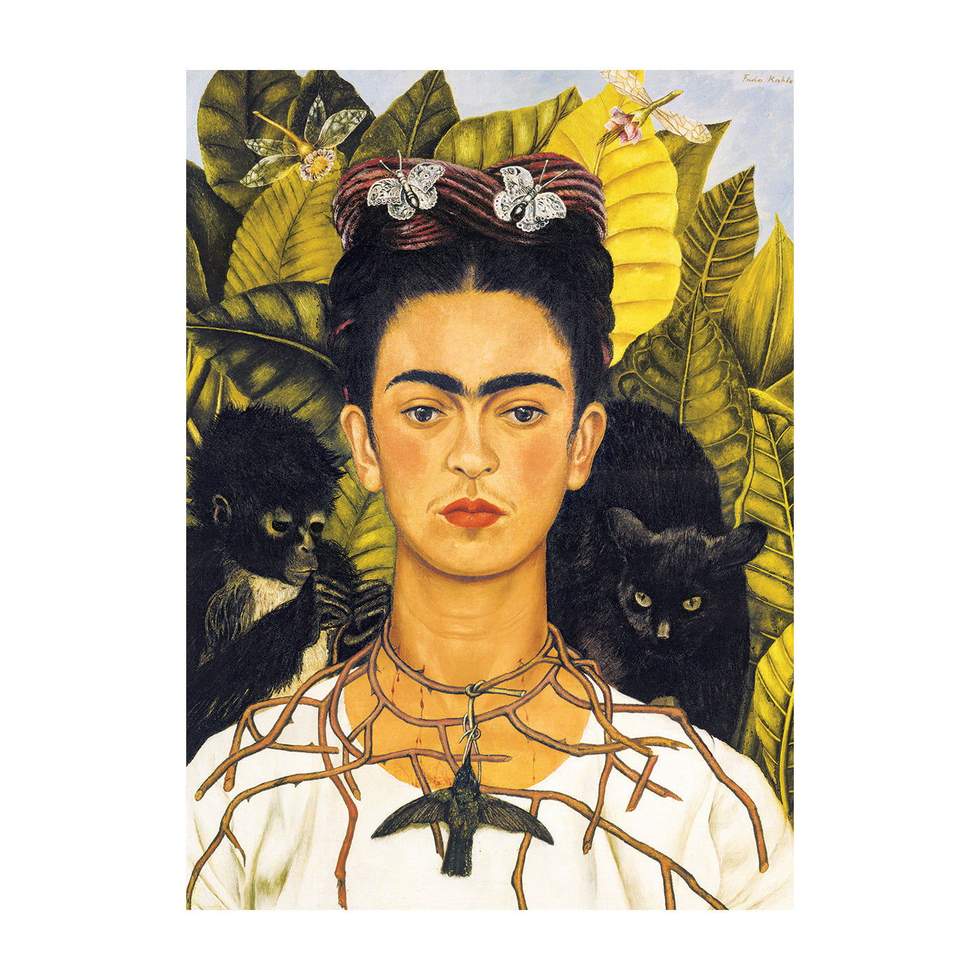  Eurographics Inc Frida Kahlo - Self-Portrait with Thorn Necklace and Hummingbird: 1000 Pcs - Multi-color - Bonton