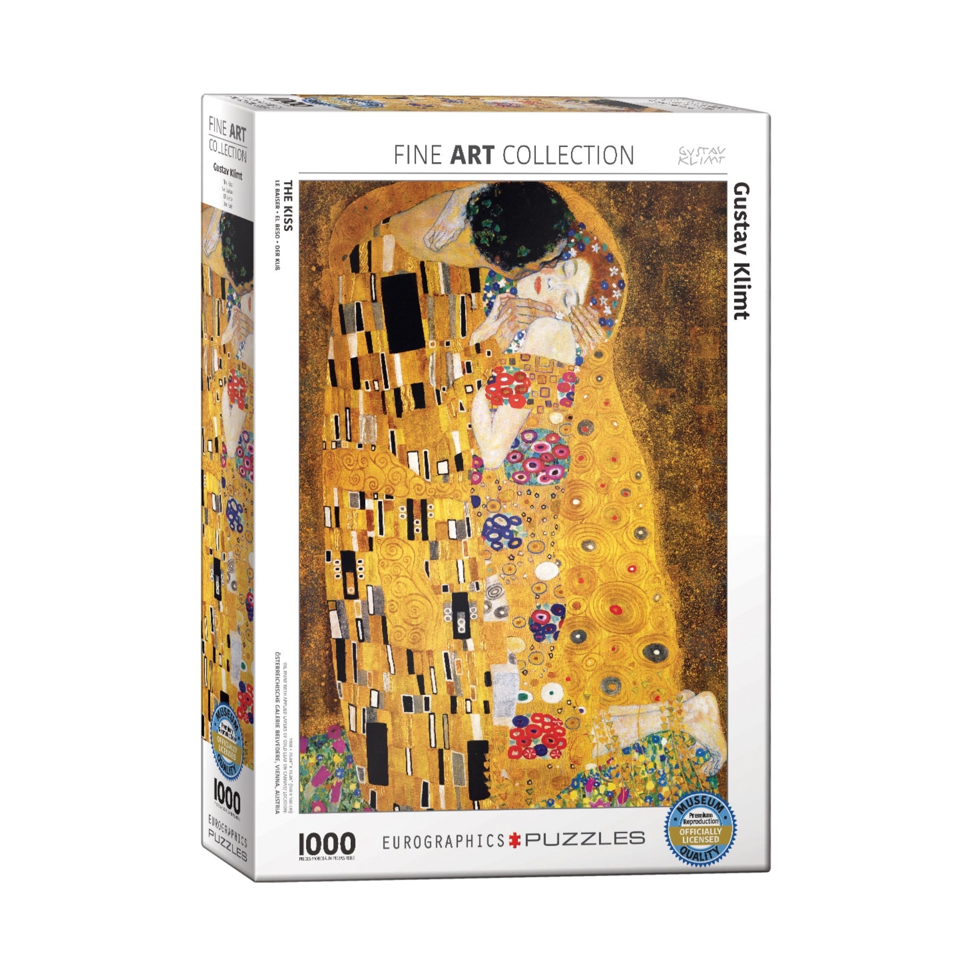  Eurographics Inc Gustav Klimt - The Kiss: 1000 Pcs - Multi-color - Bonton