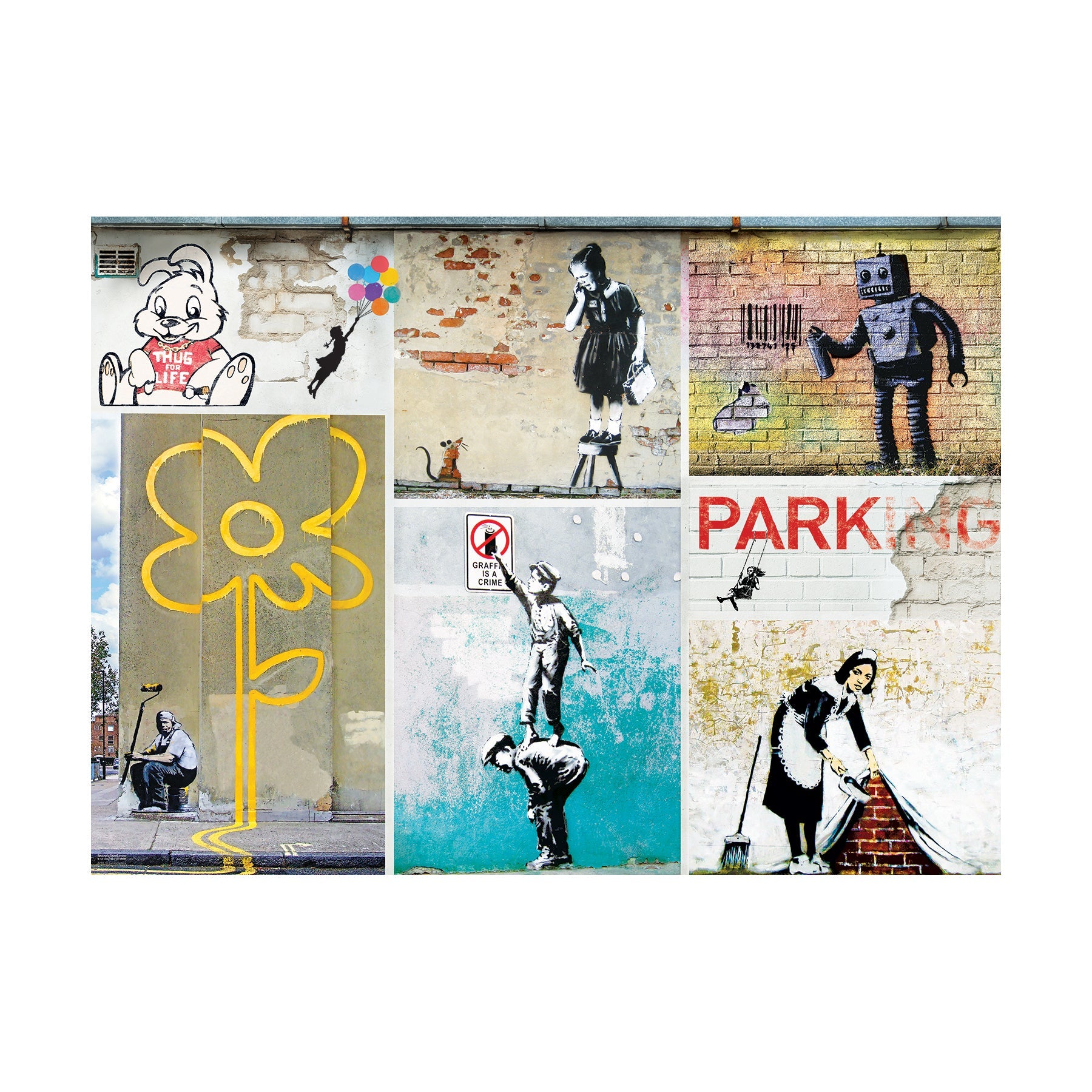  Eurographics Inc Street Art by Banksy: 1000 Pcs - Multi-color - Bonton