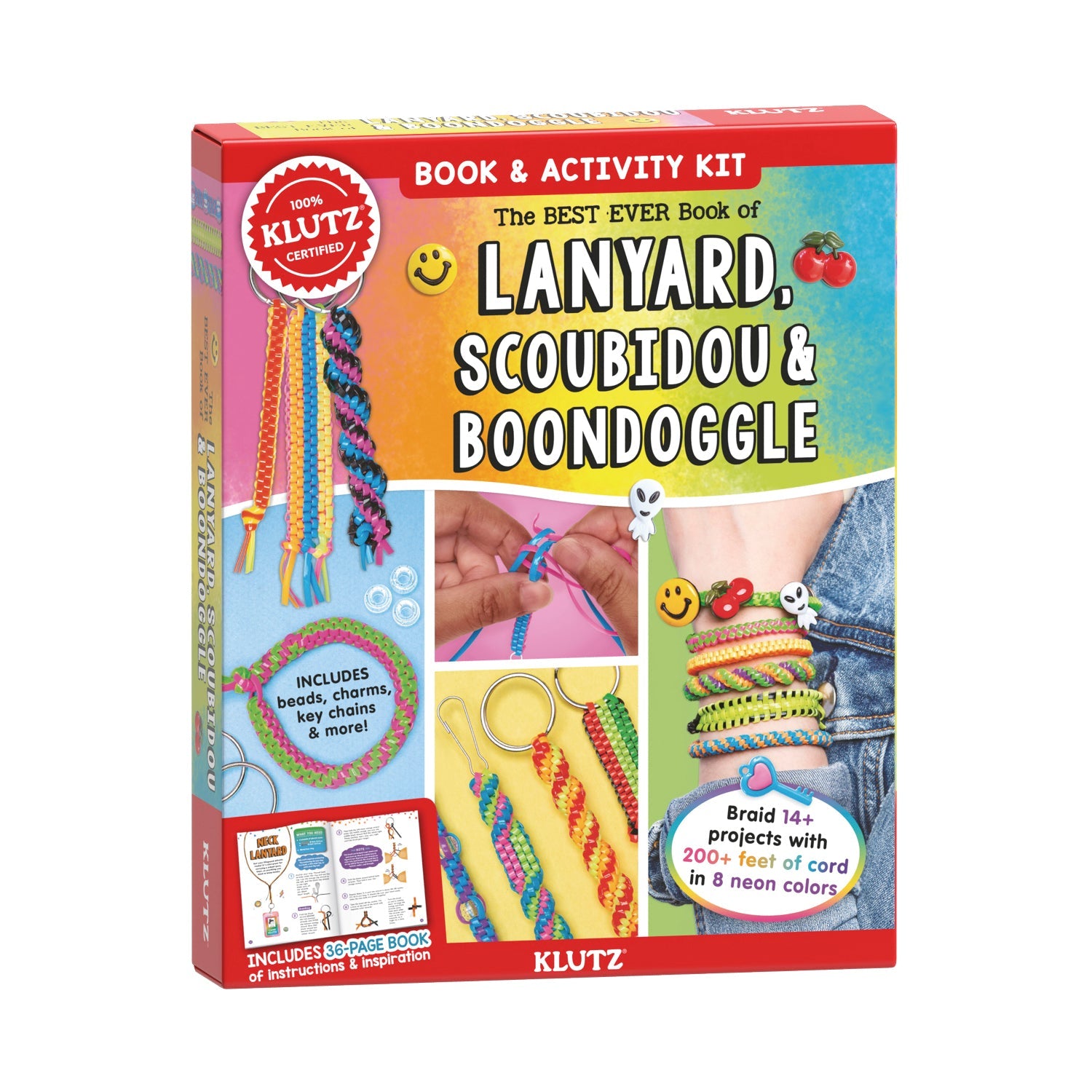  Klutz The Best Ever Book of Lanyard, Scoubidou & Boondoggle - Multi-color - Bonton