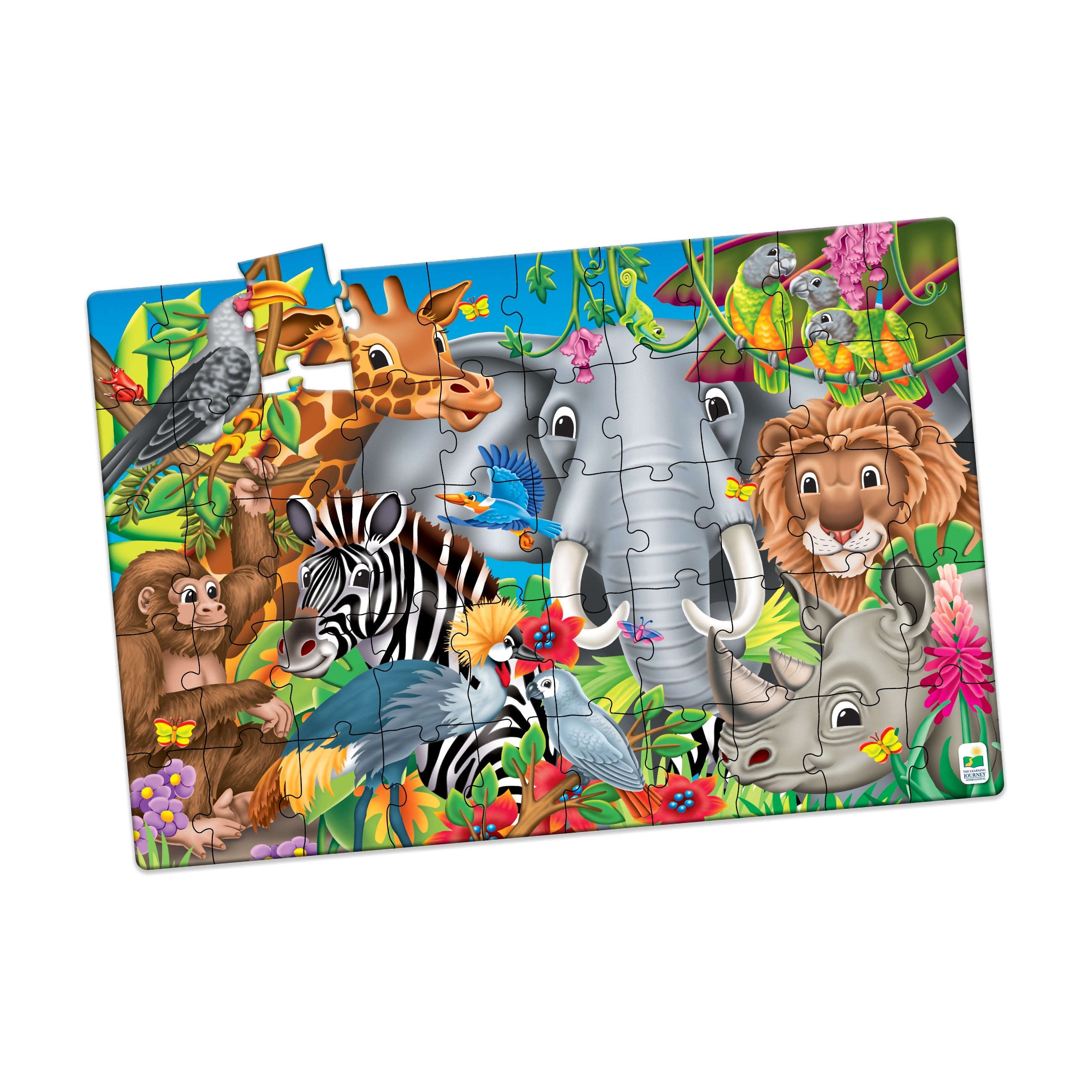  The Learning Journey Jumbo Floor Puzzle - Animals of the World: 50 Pcs - Multi-color - Bonton