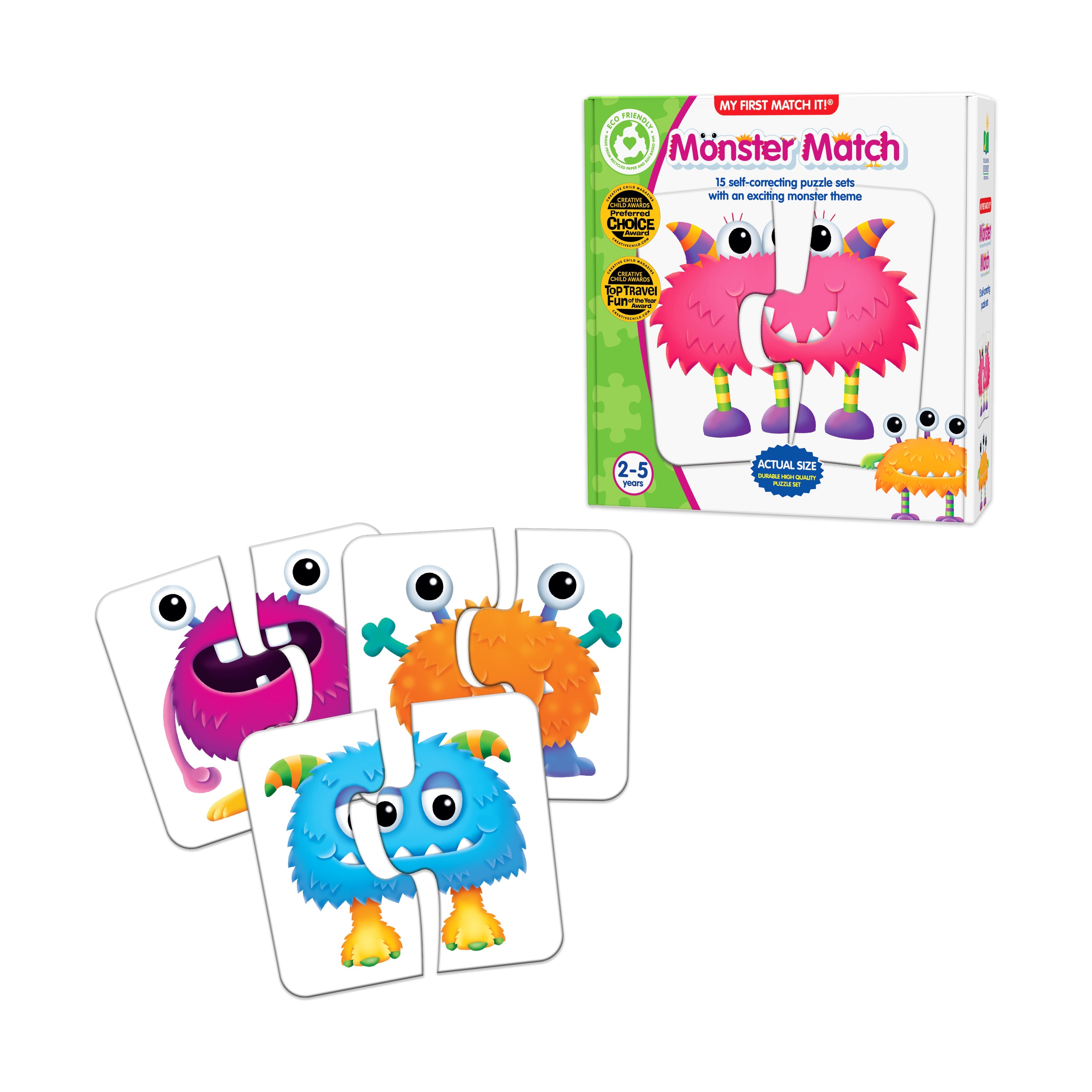  The Learning Journey My First Match It! - Monster Match - Multi-color - Bonton