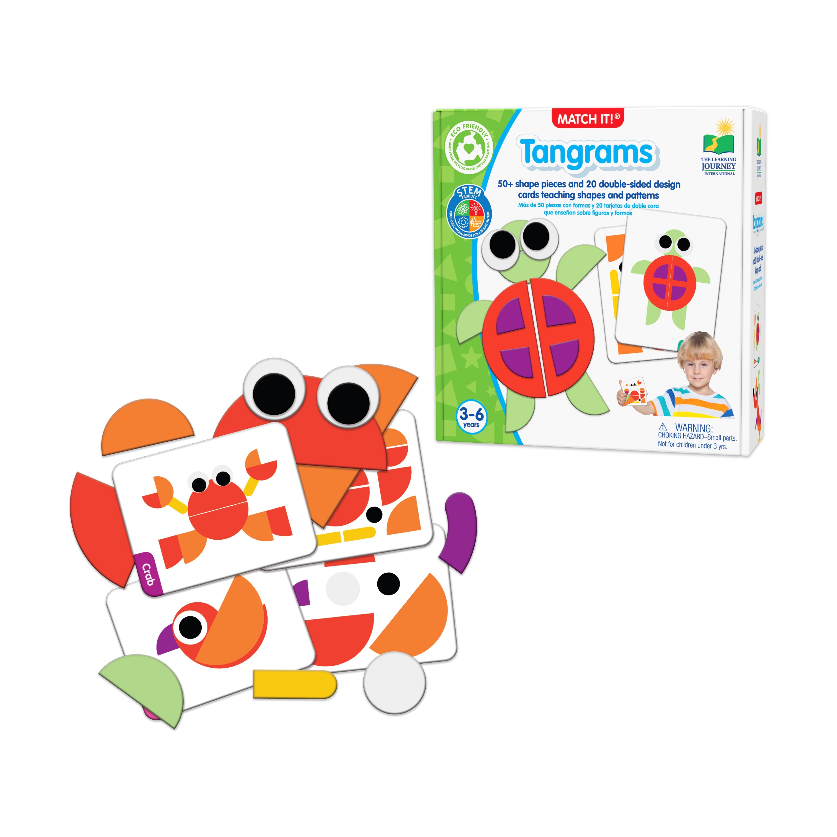  The Learning Journey Match It! - Tangrams - Multi-color - Bonton