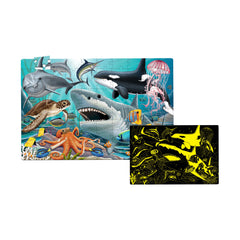 Puzzle-Doubles-Glow-in-the-Dark-Sea-Life-100-Pcs-Multi-color-One-Size