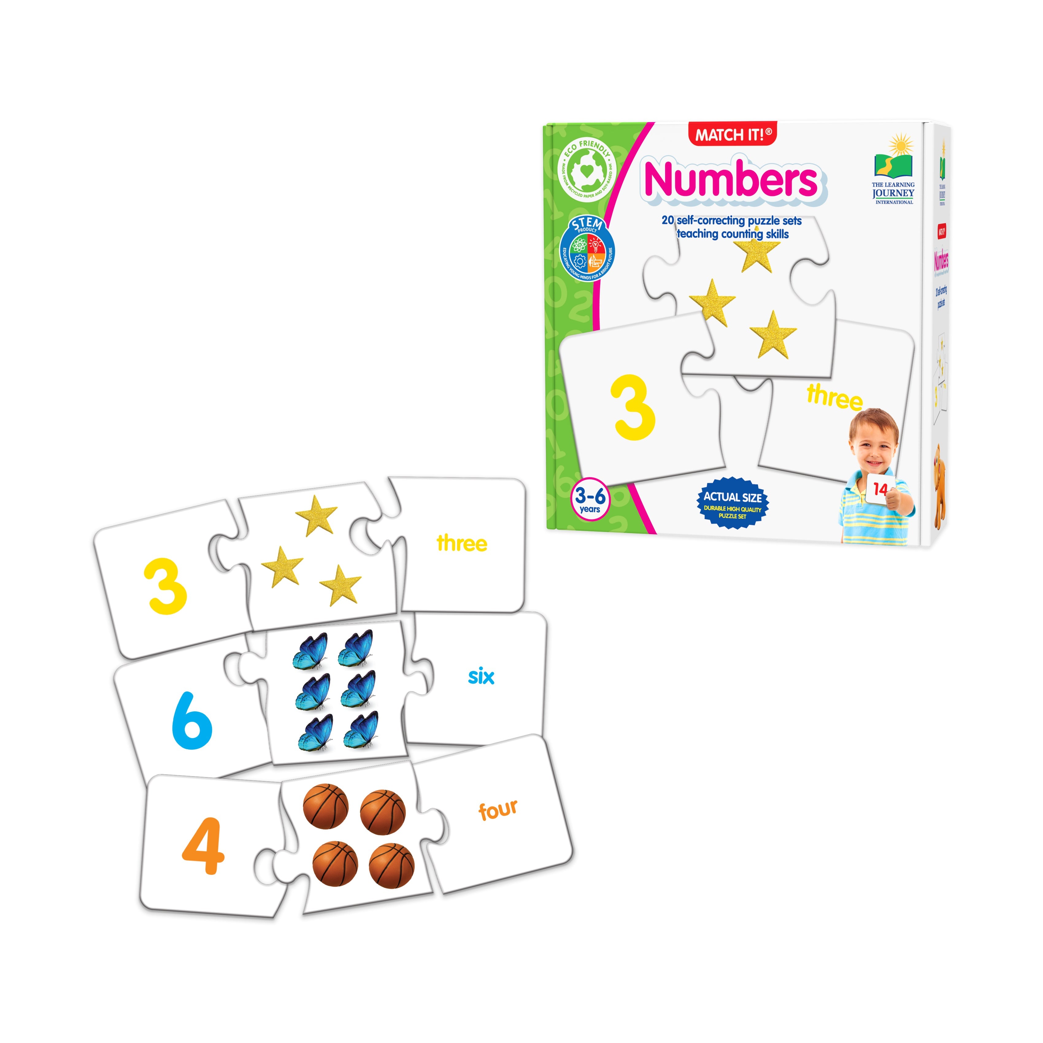  The Learning Journey Match It! - Numbers - Multi-color - Bonton