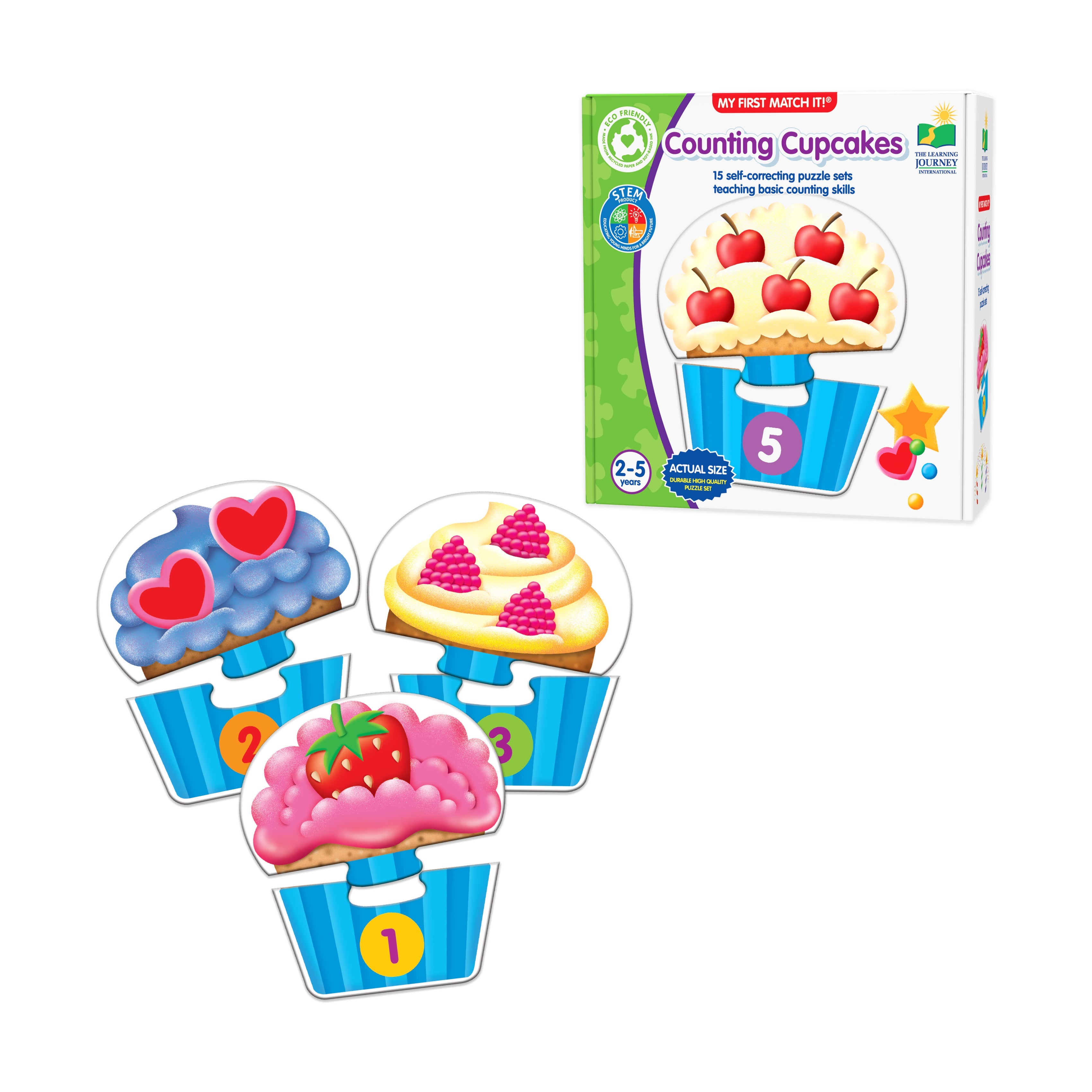  The Learning Journey My First Match It! - Counting Cupcakes - Multi-color - Bonton