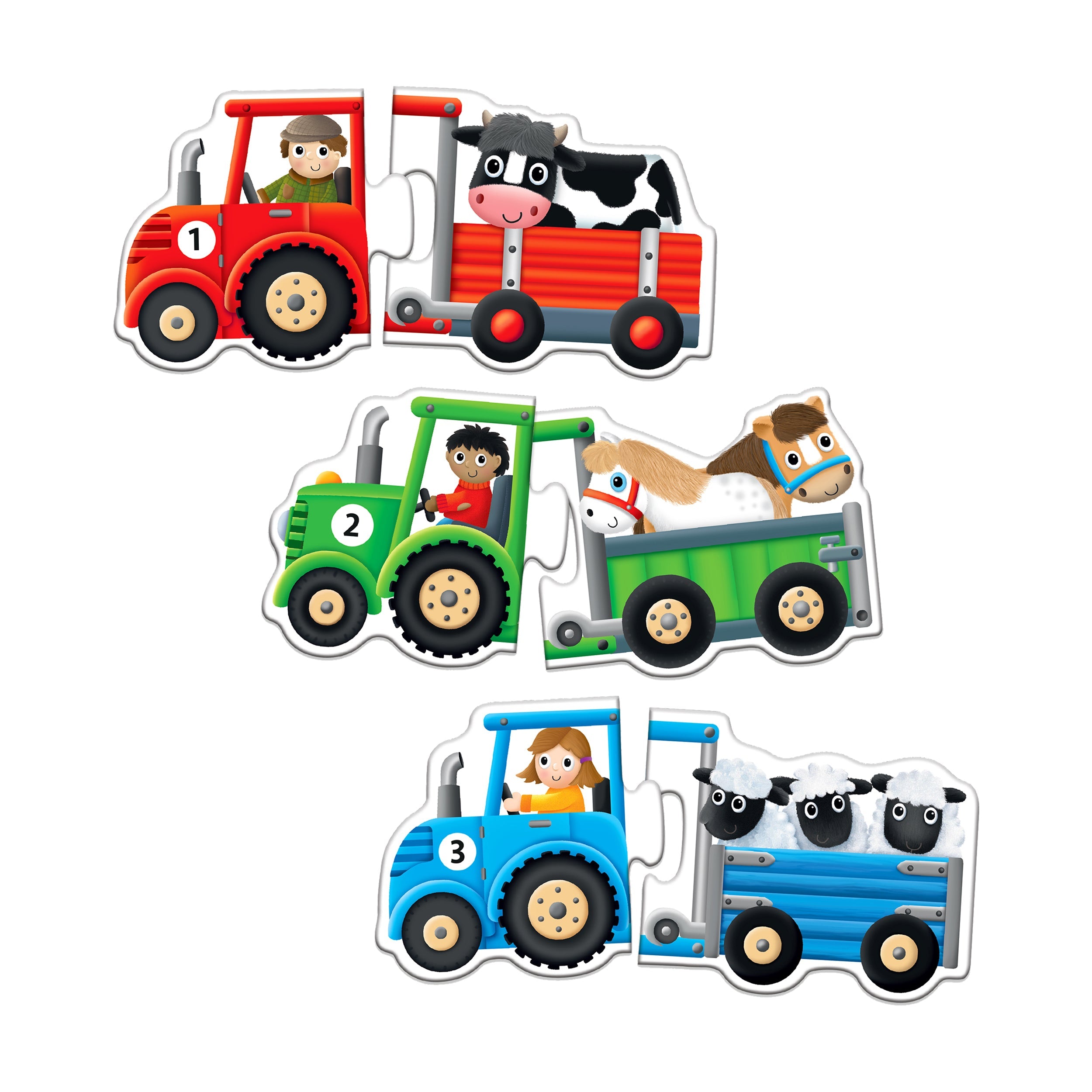  The Learning Journey My First Match It! - Tractors & Trailers - Multi-color - Bonton