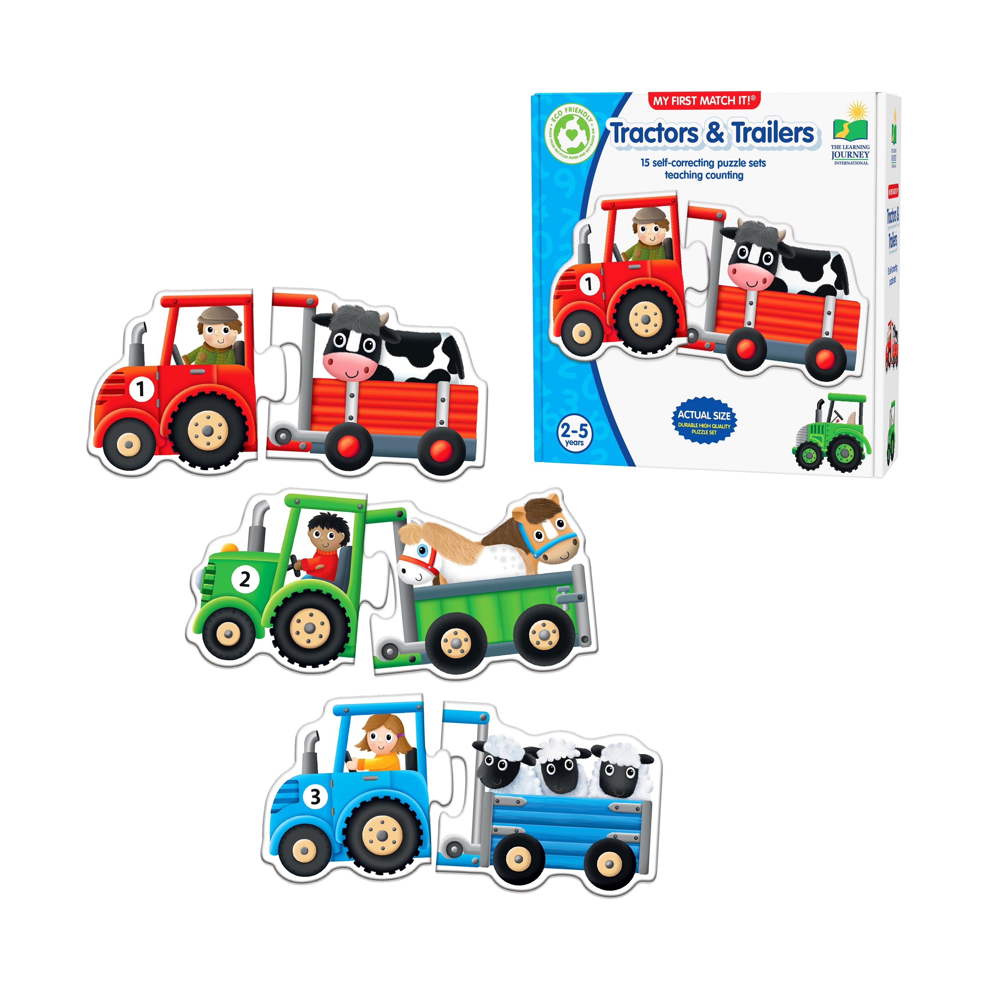  The Learning Journey My First Match It! - Tractors & Trailers - Multi-color - Bonton