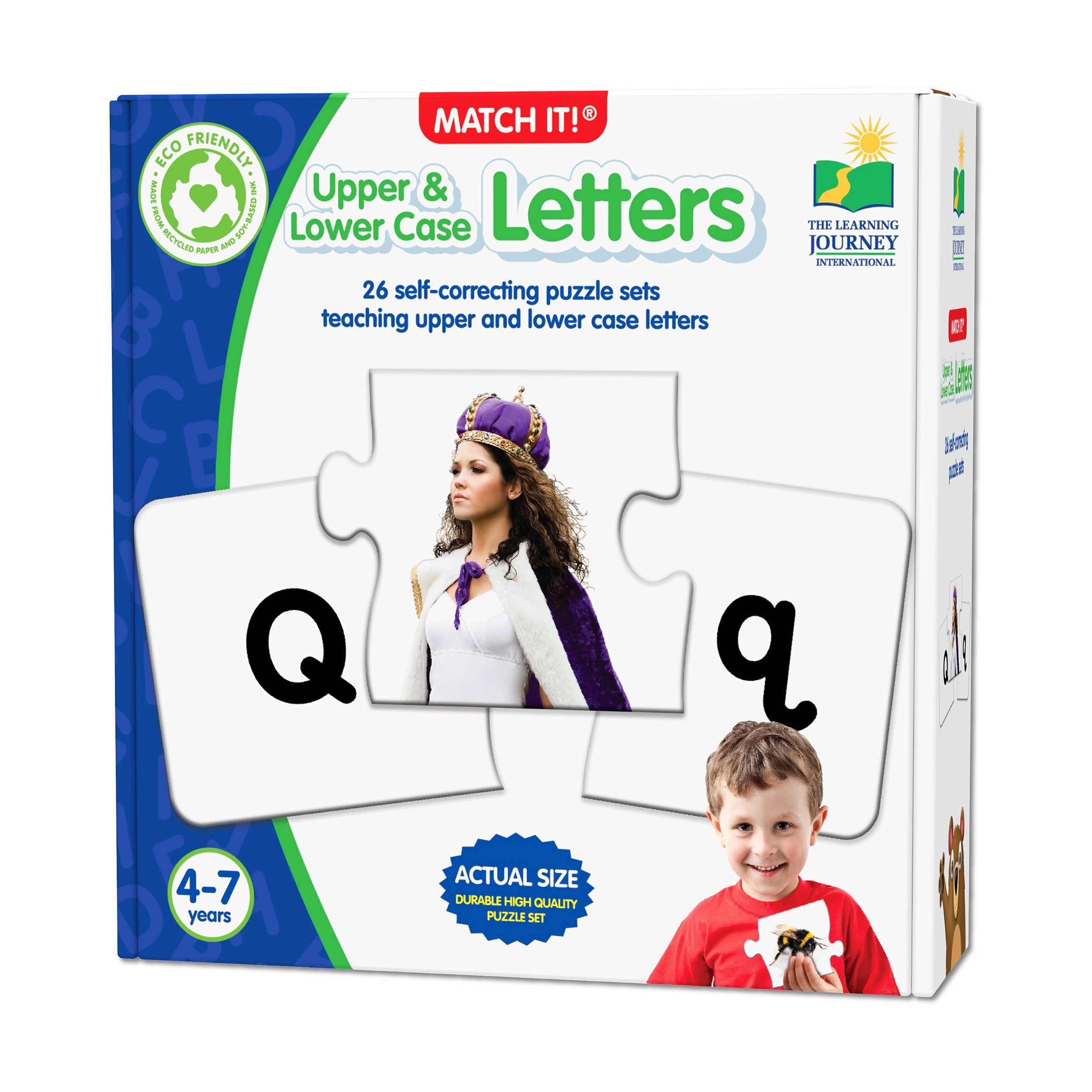  The Learning Journey Match It! - Upper & Lower Case Letters - Multi-color - Bonton