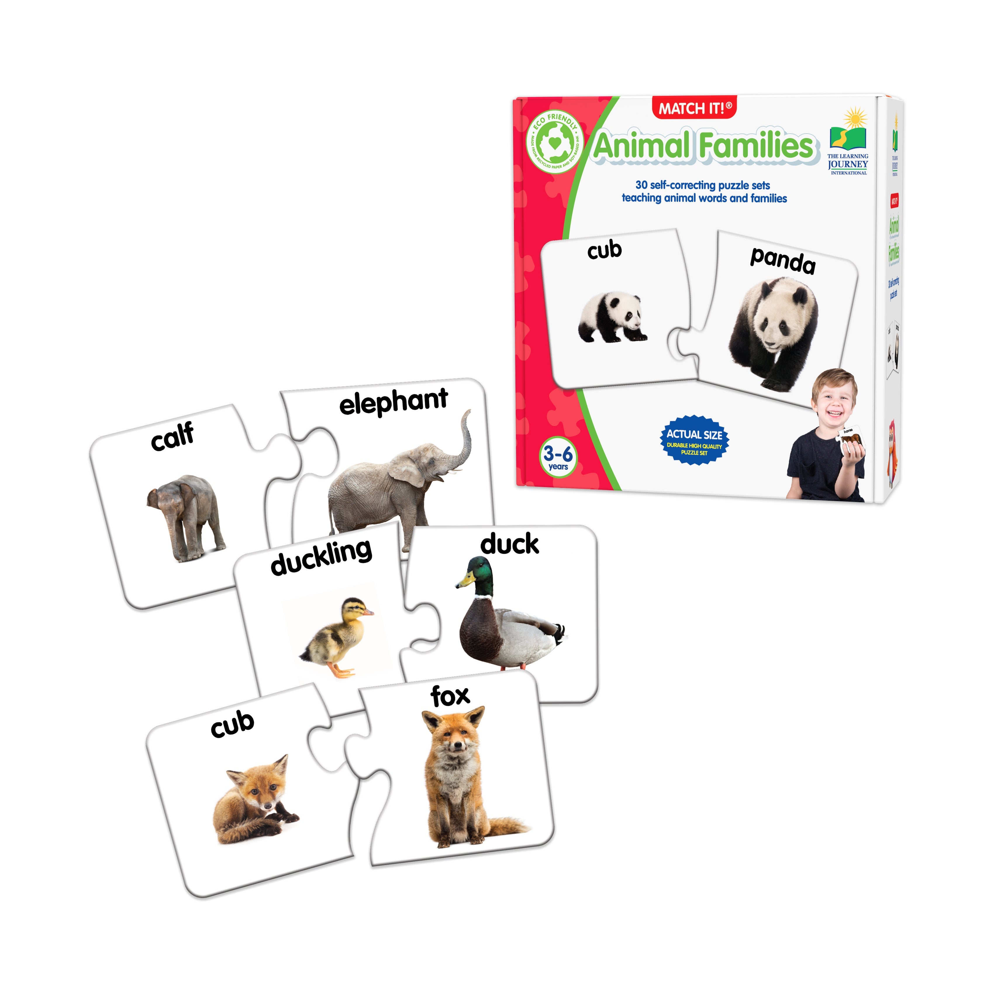  The Learning Journey Match It! - Animal Families - Multi-color - Bonton