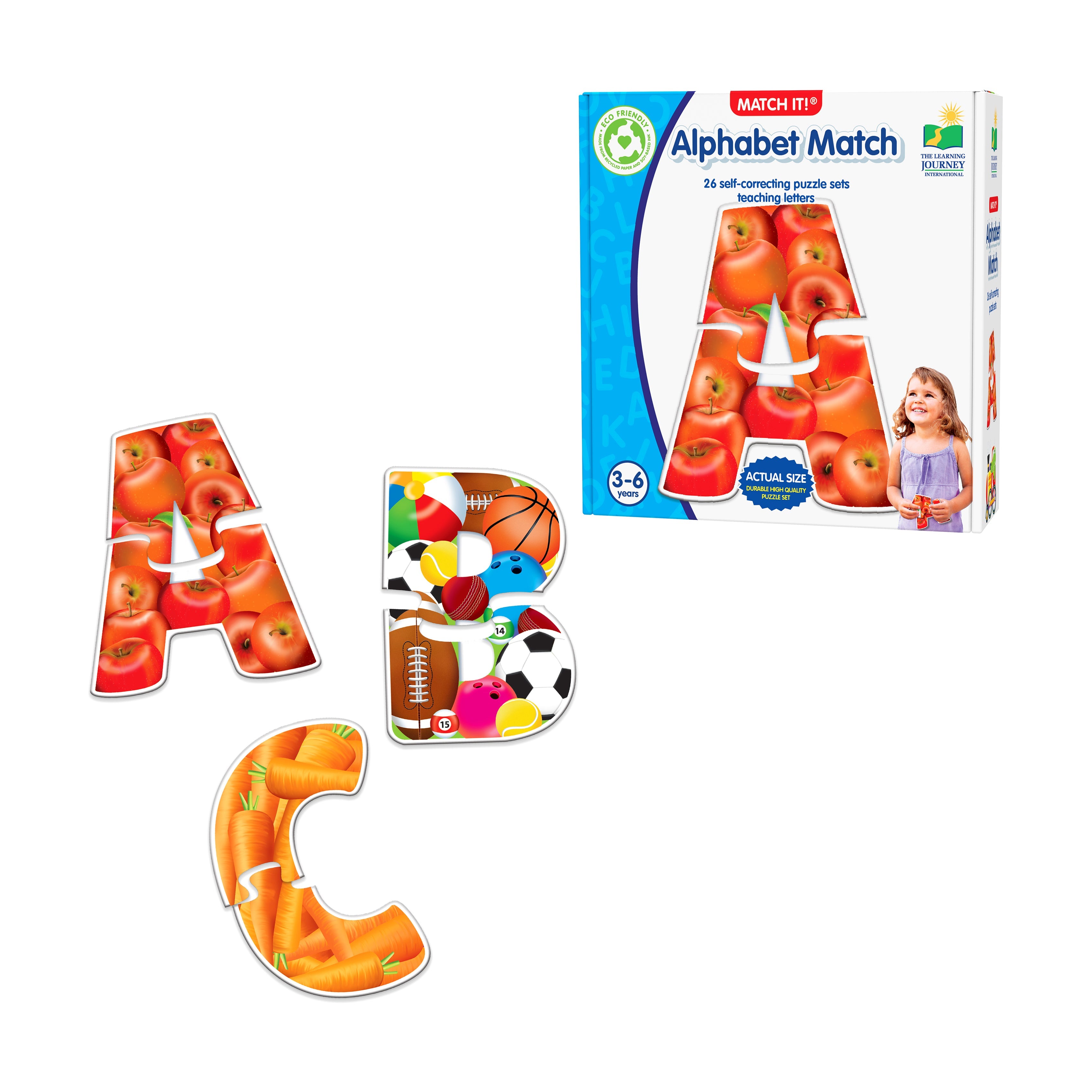  The Learning Journey Match It! - Alphabet Match - Multi-color - Bonton