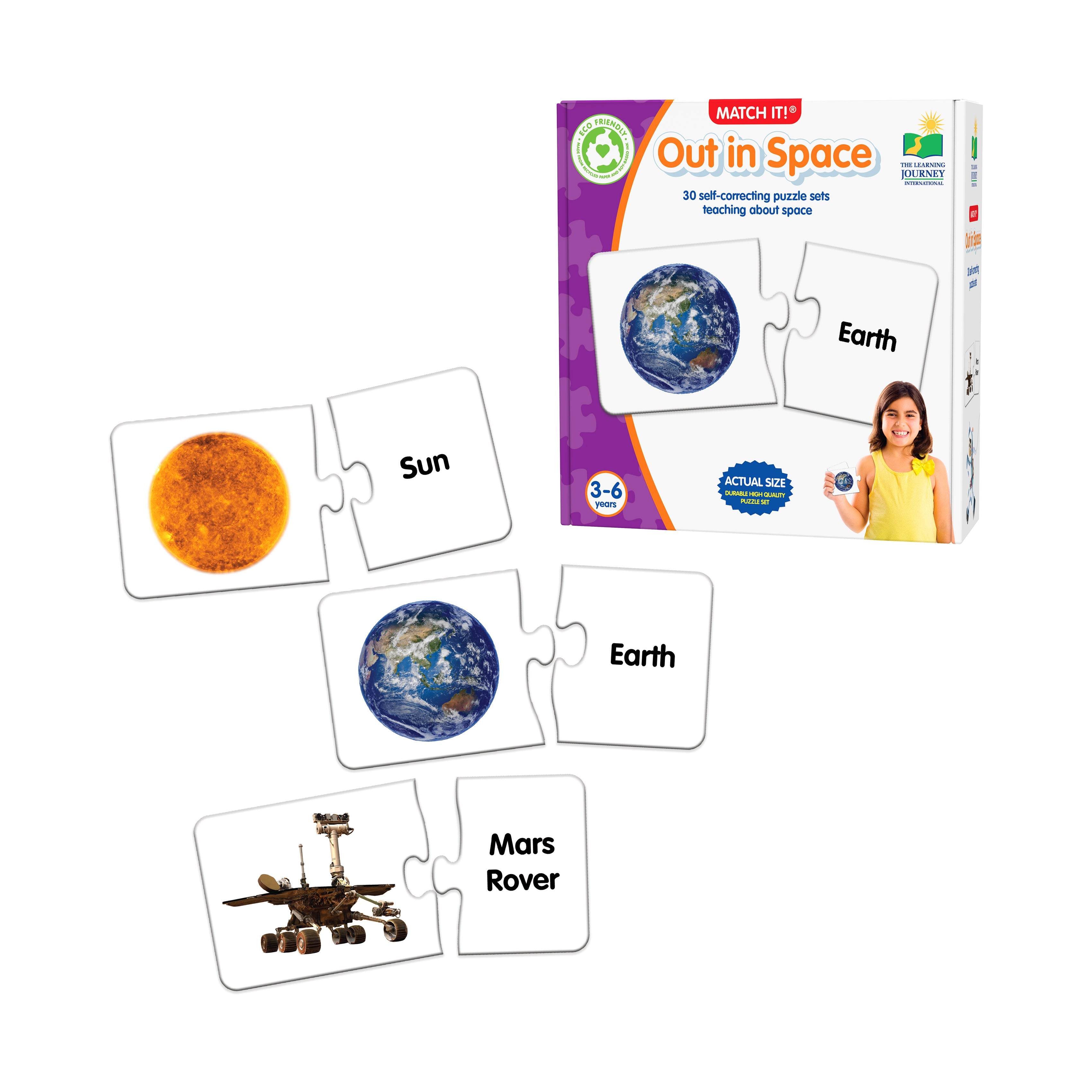  The Learning Journey Match It! - Out in Space - Multi-color - Bonton