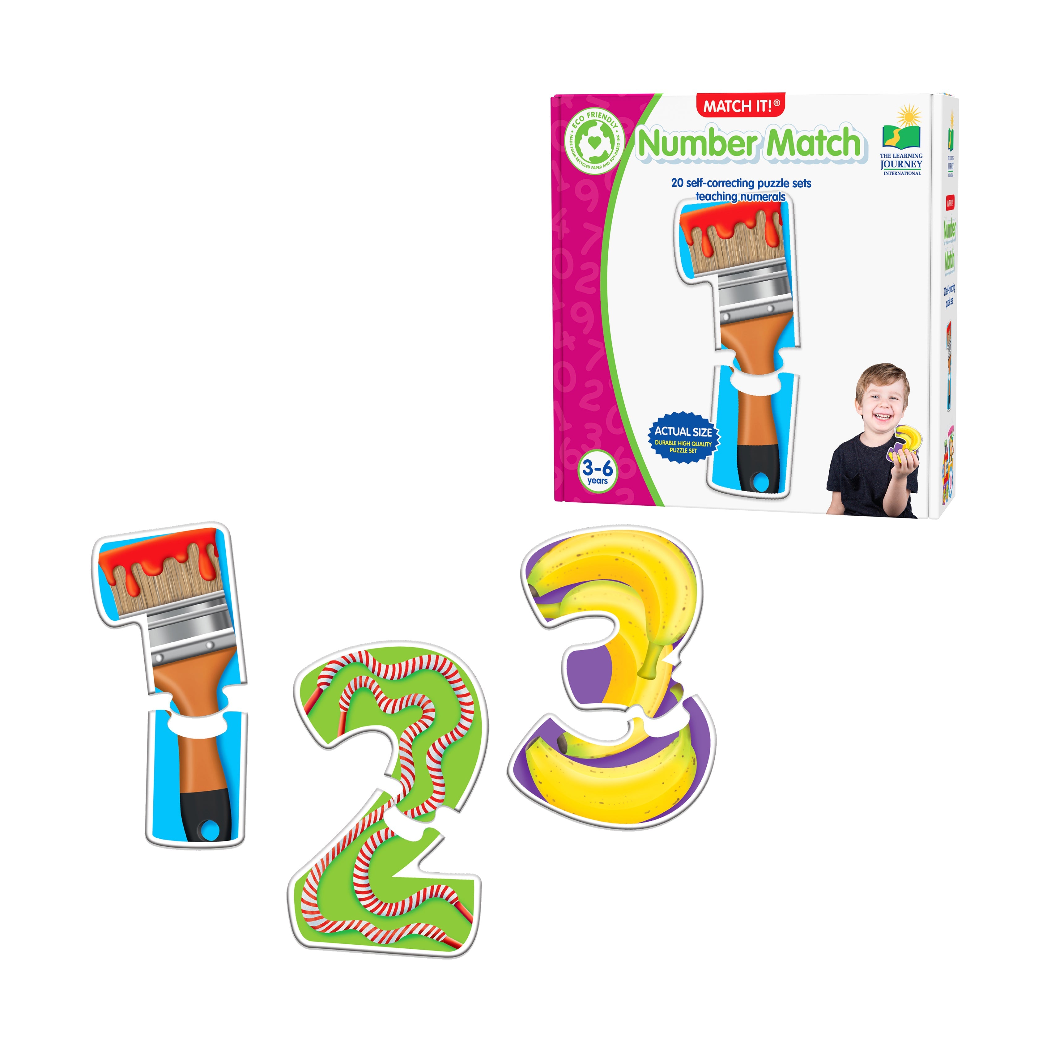  The Learning Journey Match It! - Number Match - Multi-color - Bonton