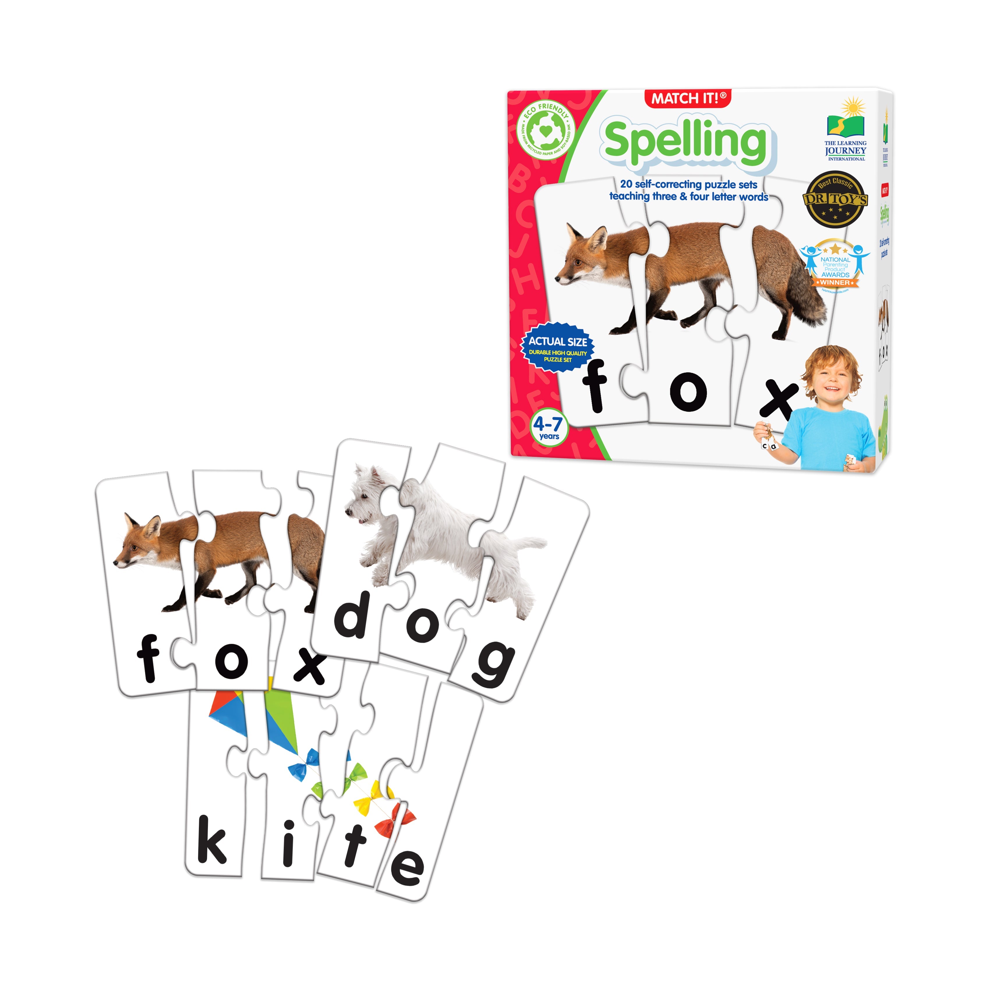  The Learning Journey Match It! - Spelling - Multi-color - Bonton