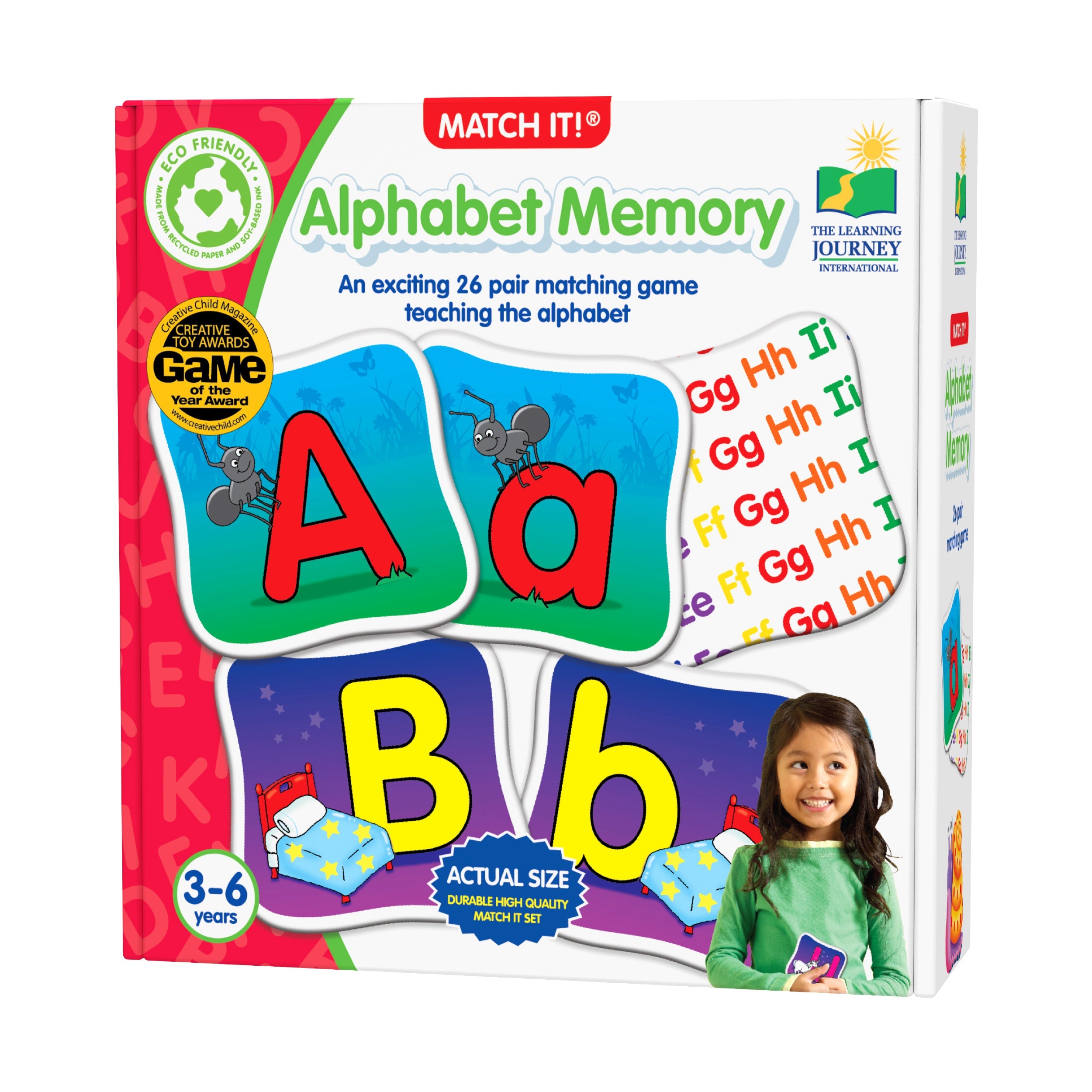  The Learning Journey Match It! - Alphabet Memory - Multi-color - Bonton