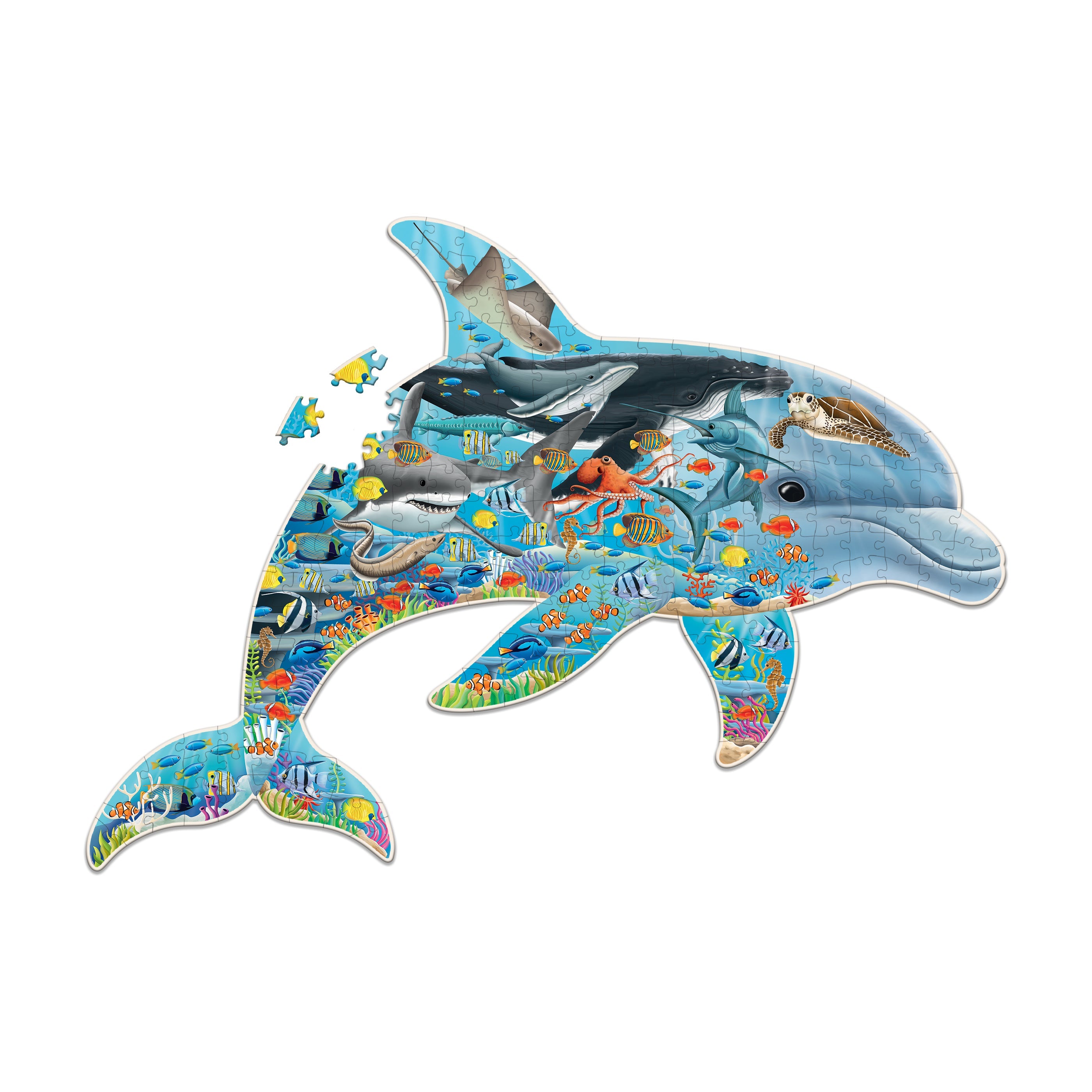  The Learning Journey Wildlife World Puzzle - Sea Life: 200 Pcs - Multi-color - Bonton